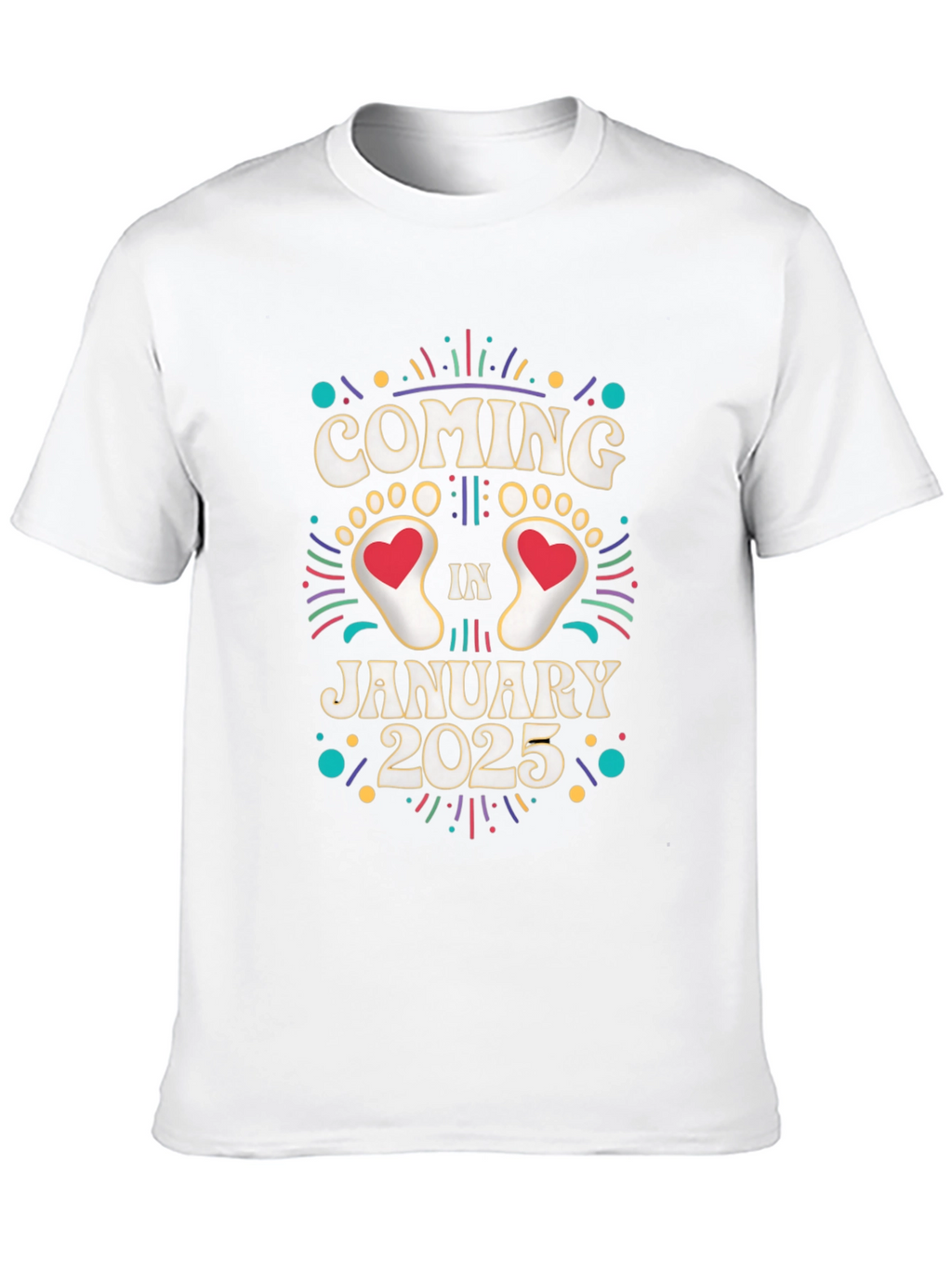 Coming in January 2025 Pregnancy Announcement T-Shirt