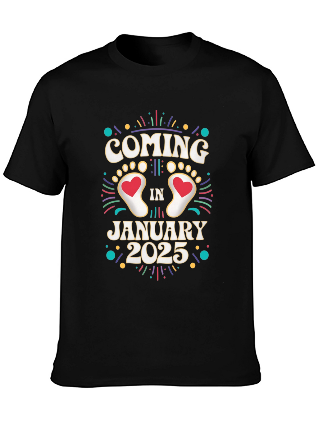 Coming in January 2025 Pregnancy Announcement T-Shirt