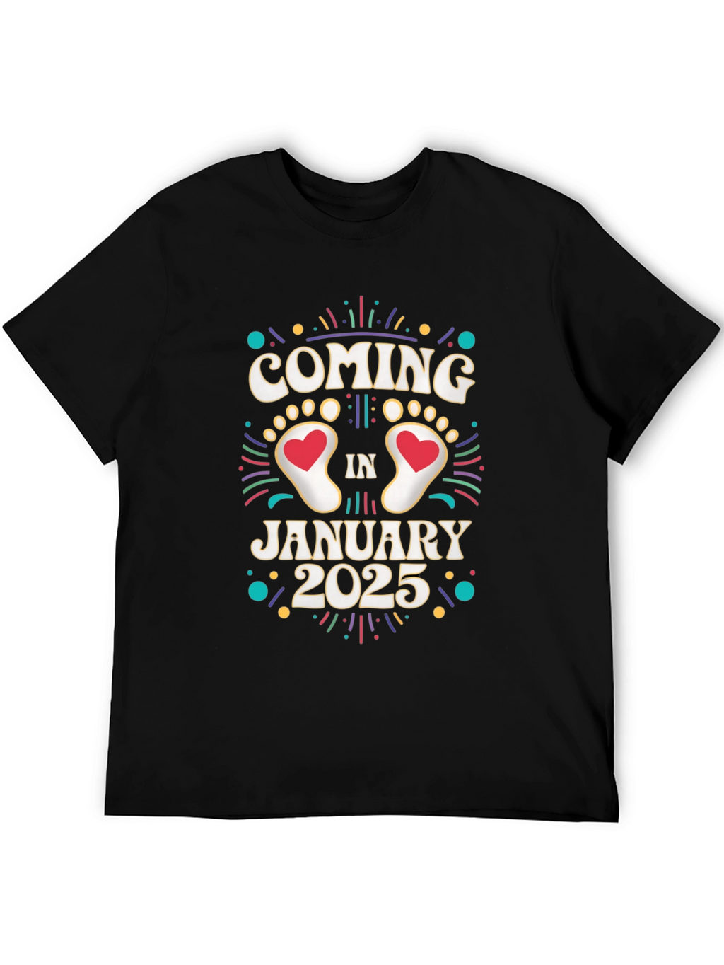 Coming in January 2025 Pregnancy Announcement T-Shirt