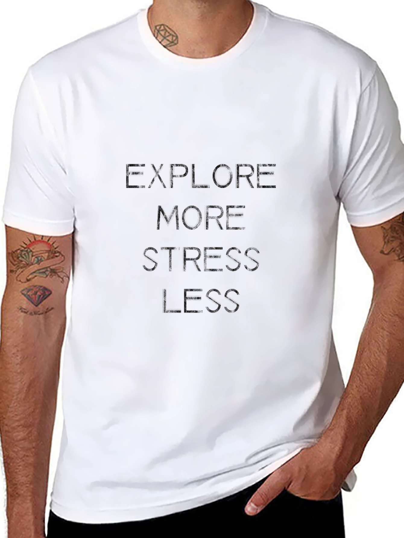 Explore More Stress Less Graphic Tee