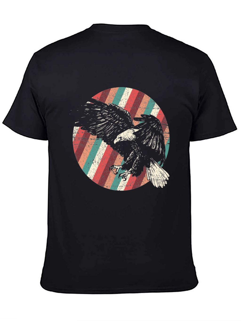 Retro Eagle Graphic Tee - Mens Black T-Shirt