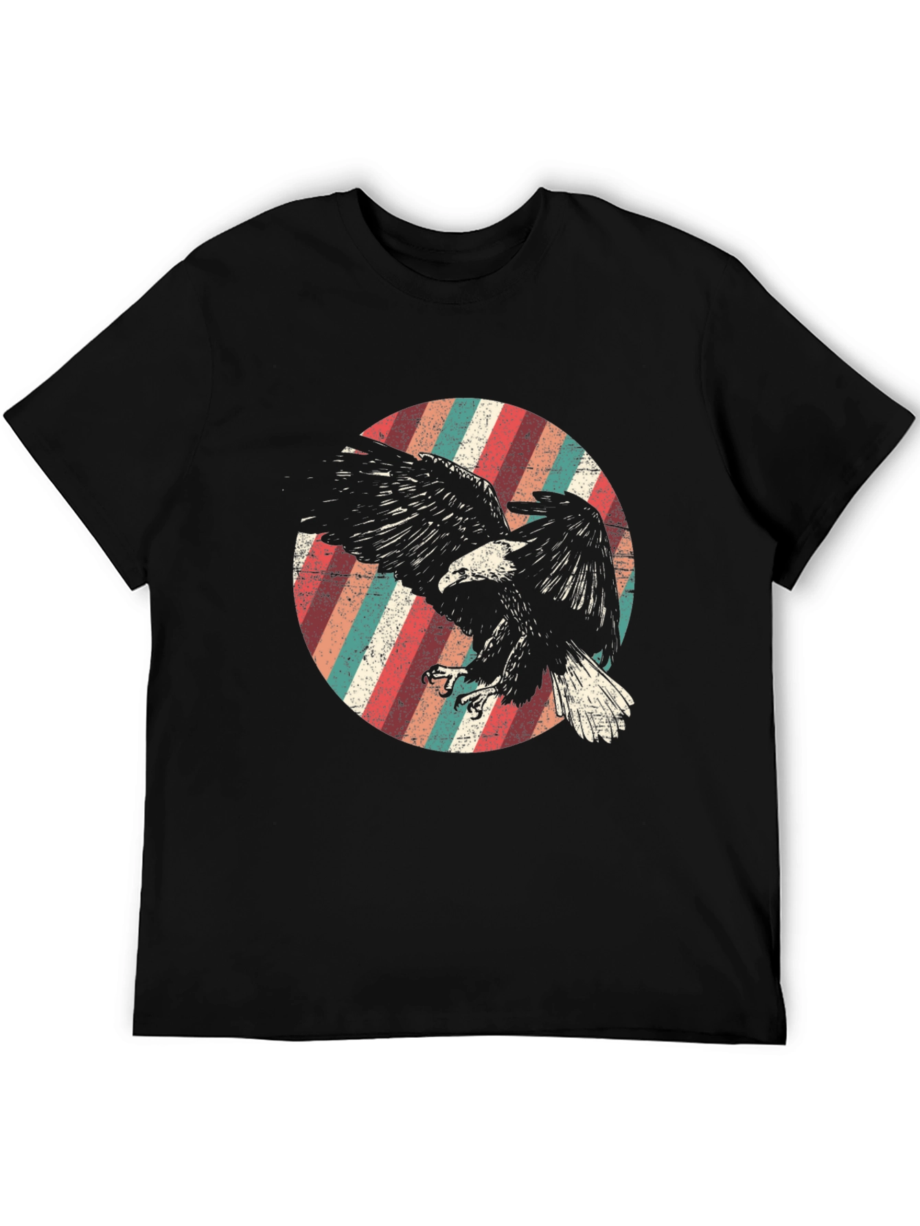 Retro Eagle Graphic Tee - Mens Black T-Shirt