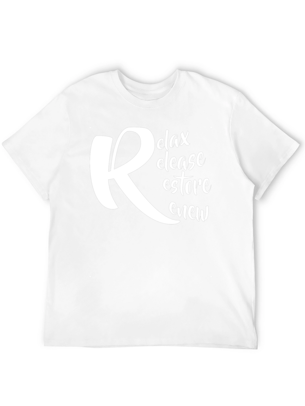 Relax Release Restore Renew Black Graphic T-Shirt