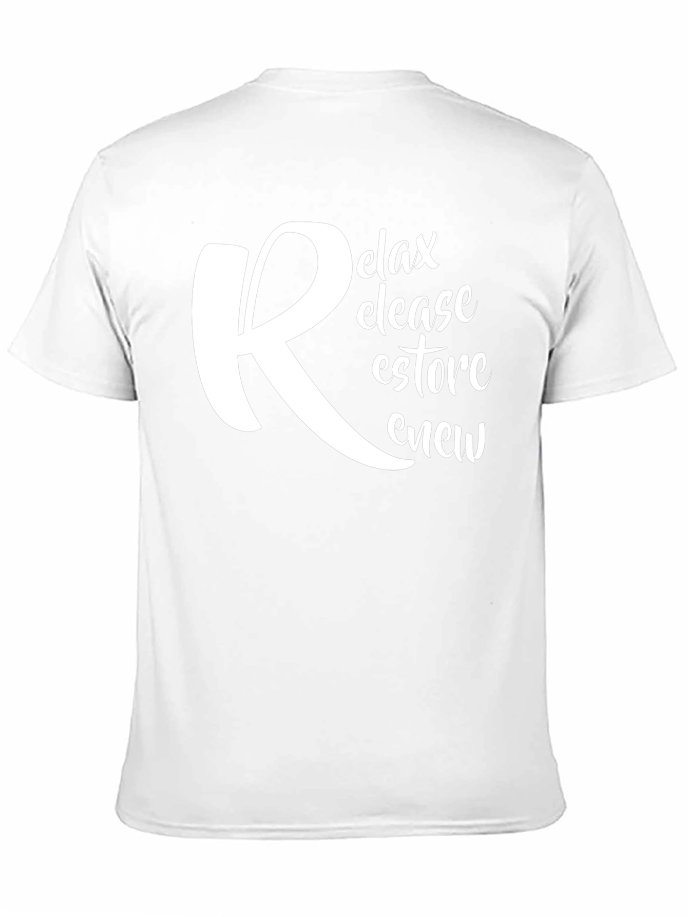 Relax Release Restore Renew Black Graphic T-Shirt