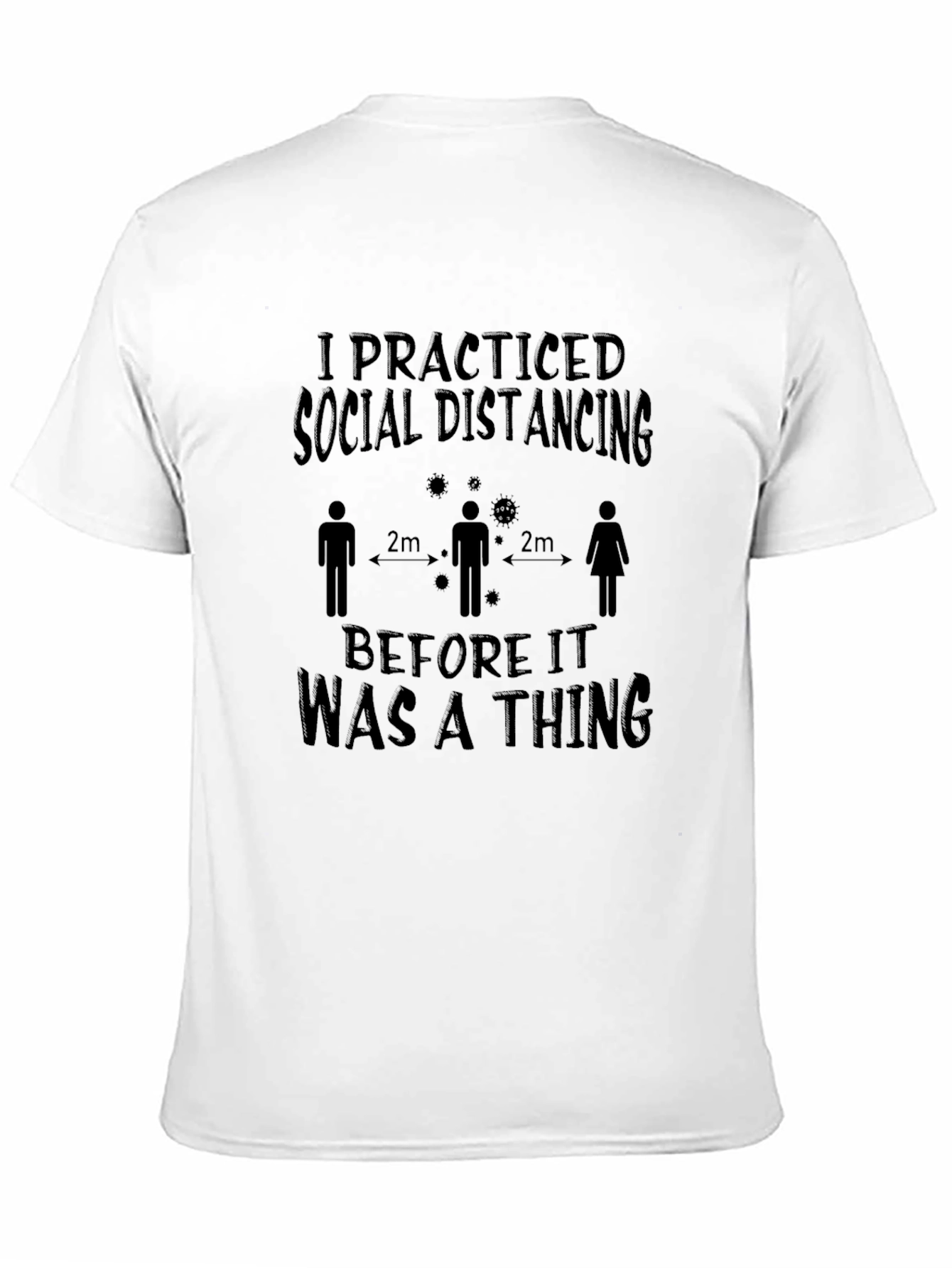 Social Distancing T-Shirt - Black Graphic Tee