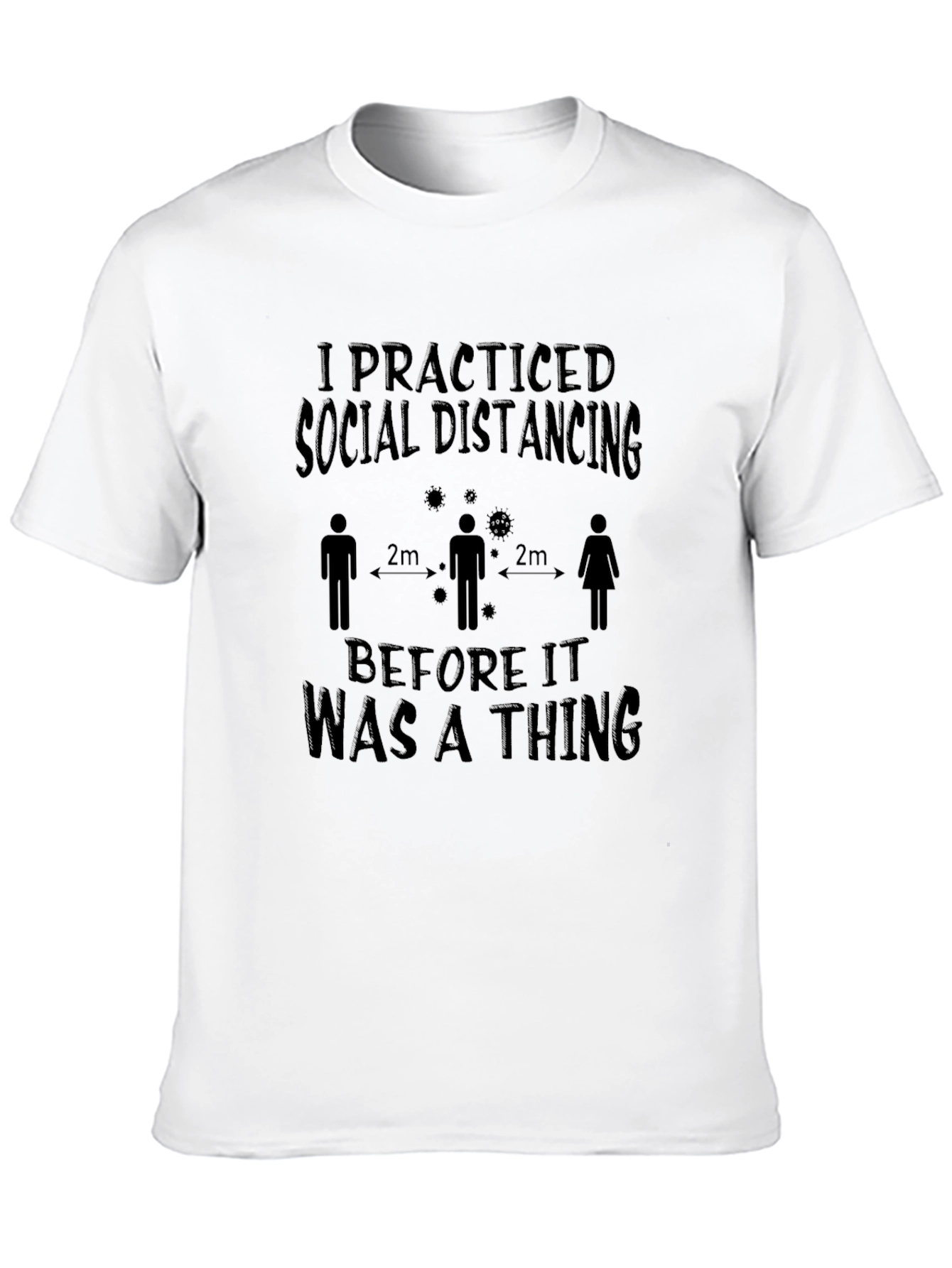 Social Distancing T-Shirt - Black Graphic Tee