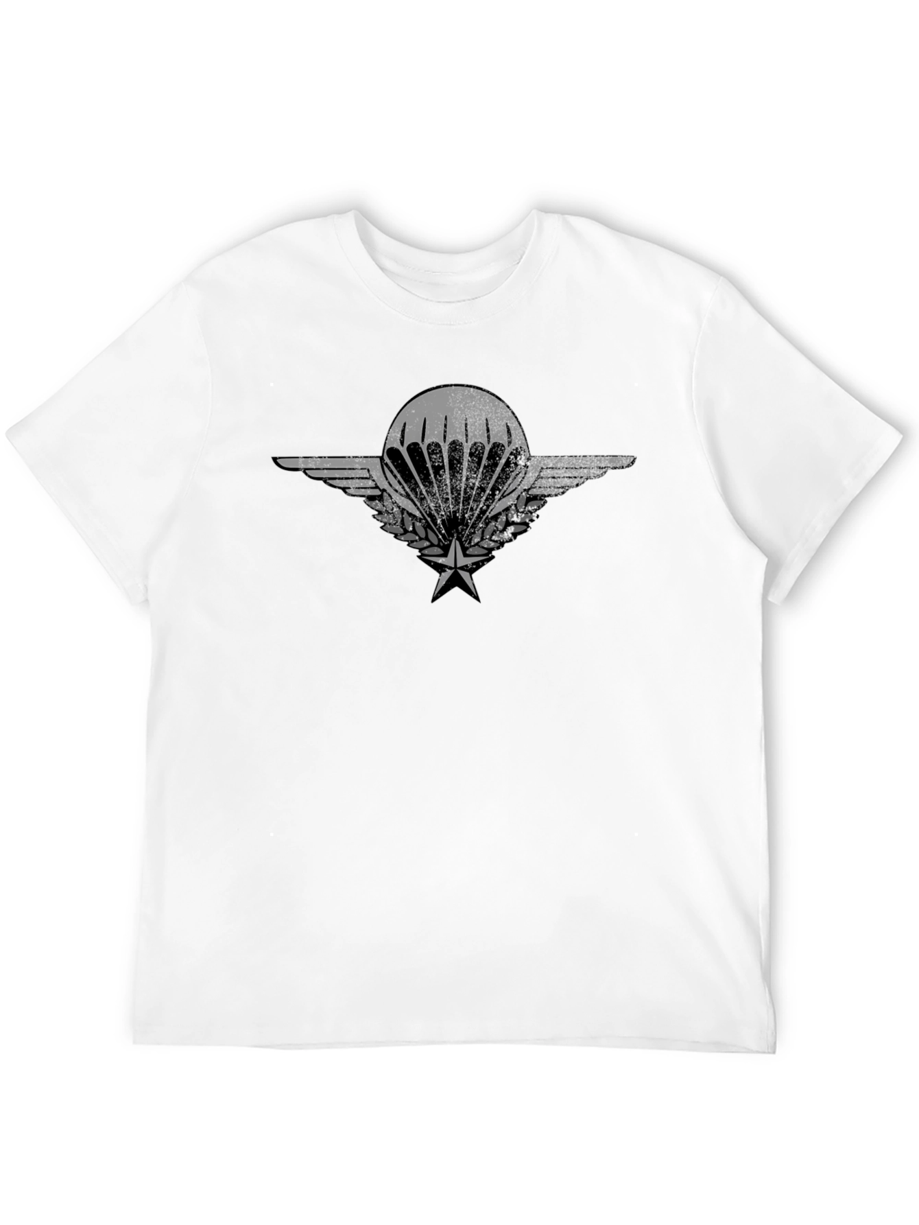 Parachute Badge Graphic Tee - Black Cotton