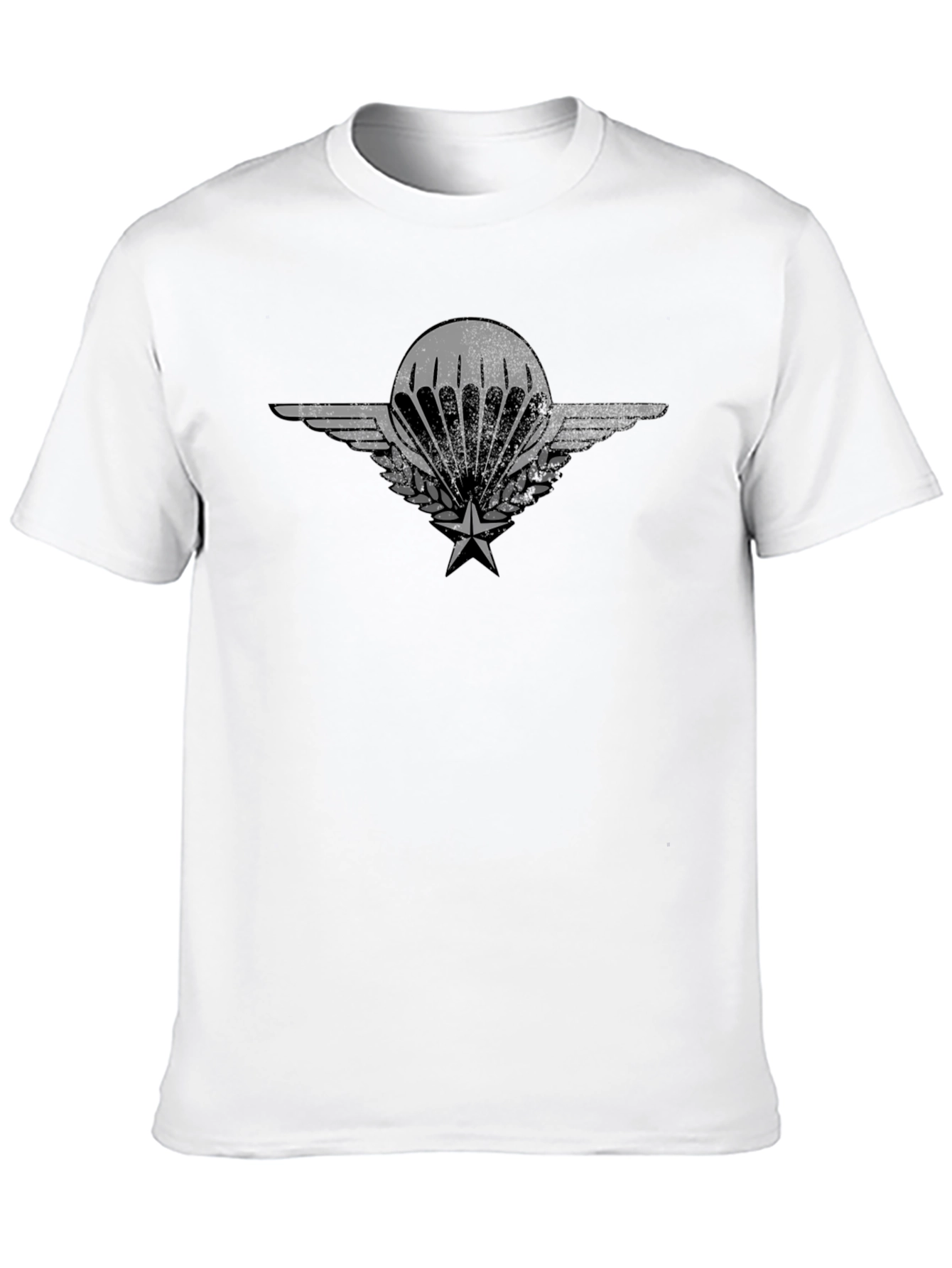 Parachute Badge Graphic Tee - Black Cotton