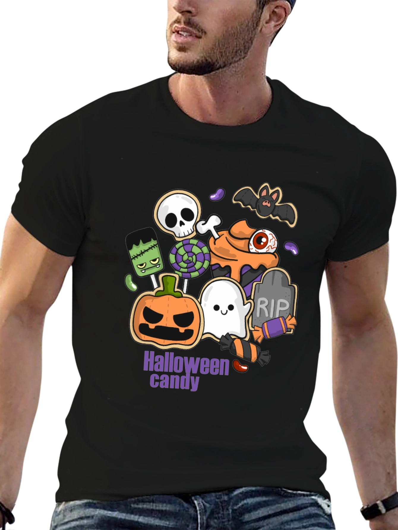 Halloween Candy T-Shirt - Spooky Season Apparel
