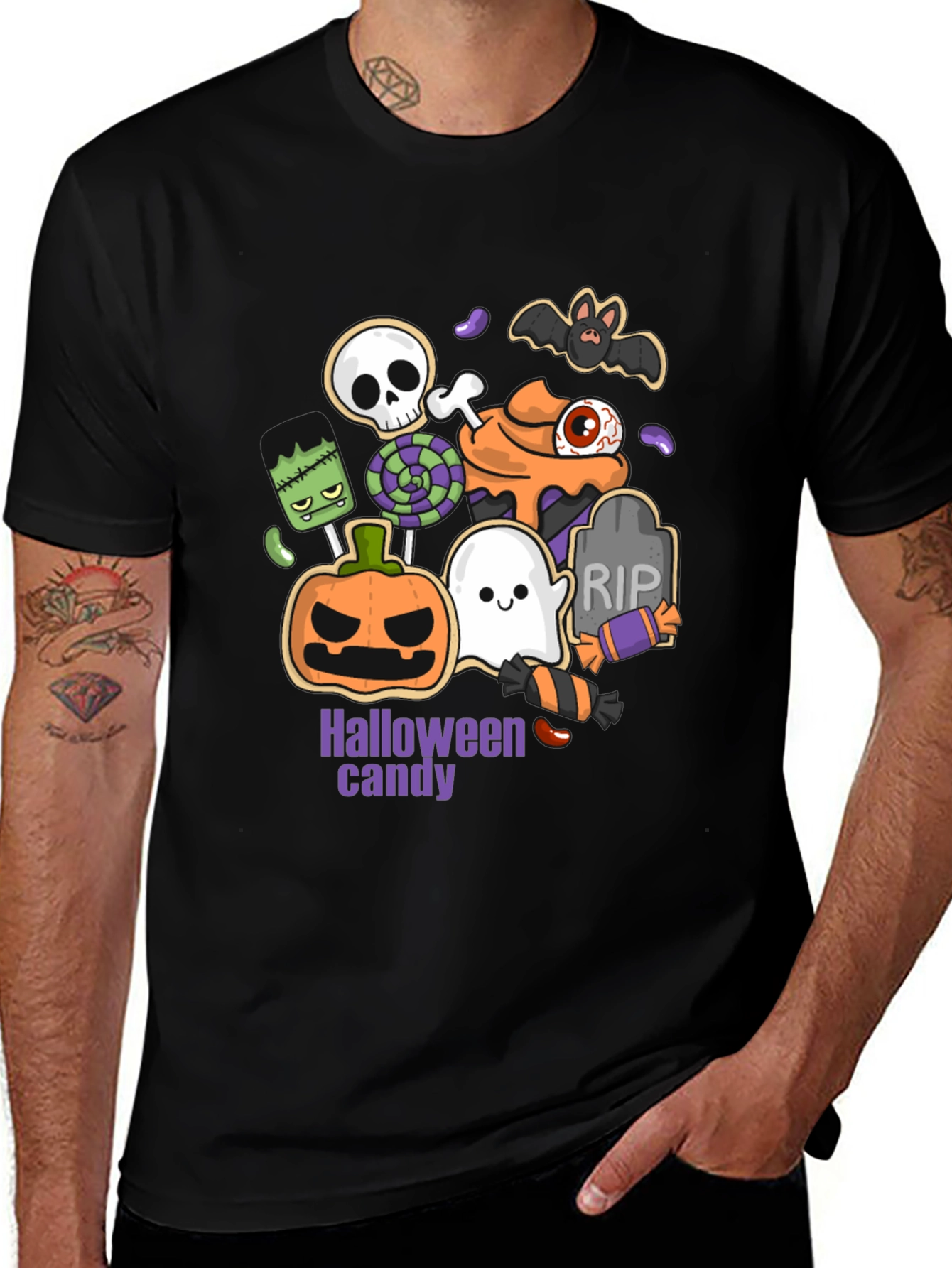 Halloween Candy T-Shirt - Spooky Season Apparel