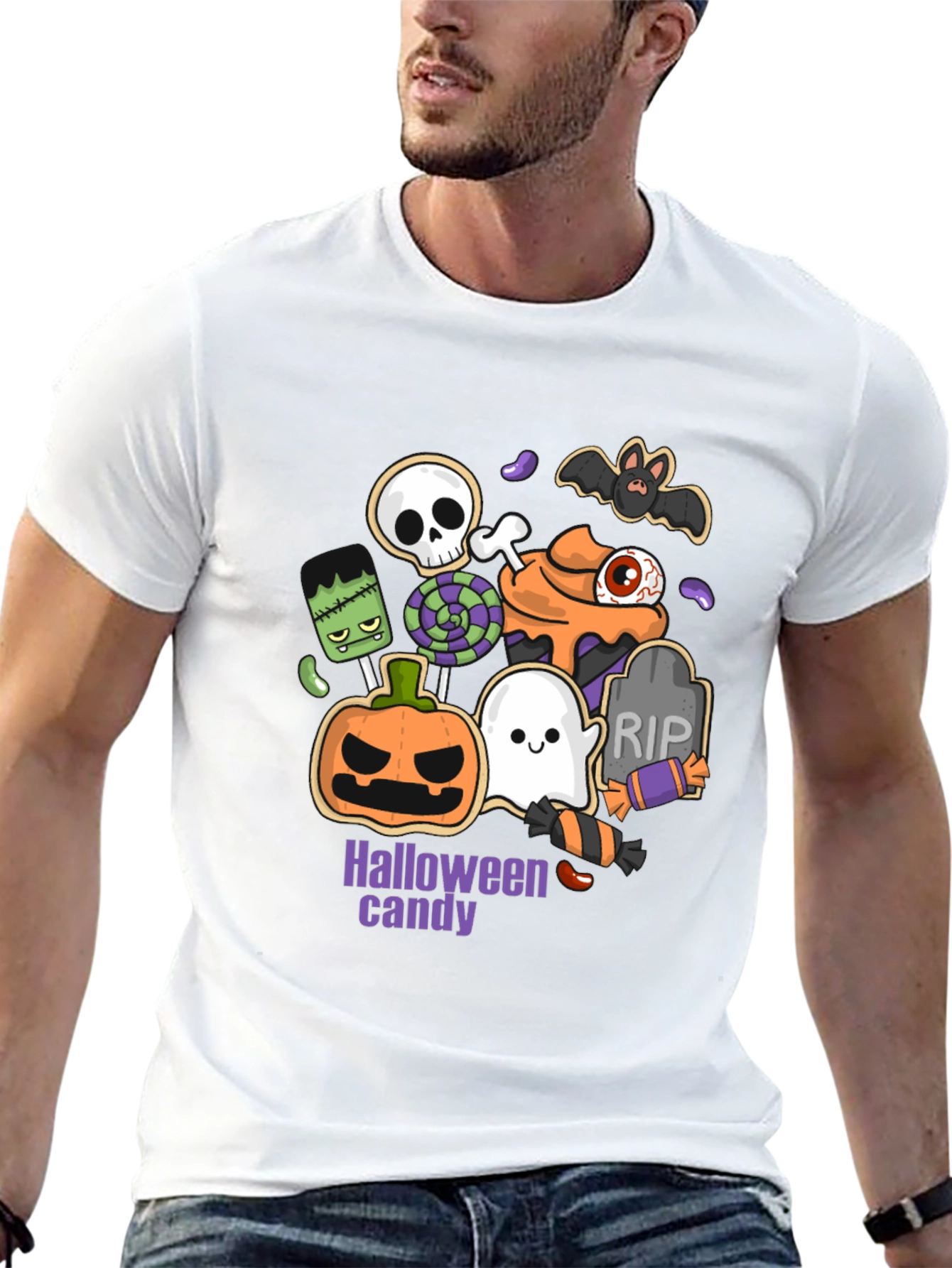 Halloween Candy T-Shirt - Spooky Season Apparel