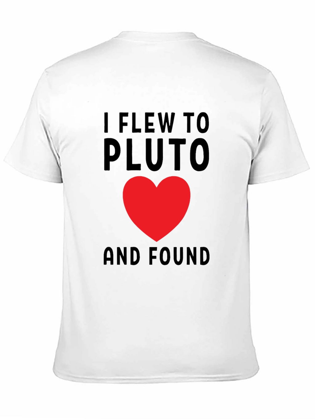 I Flew To Pluto Heart Graphic T-Shirt