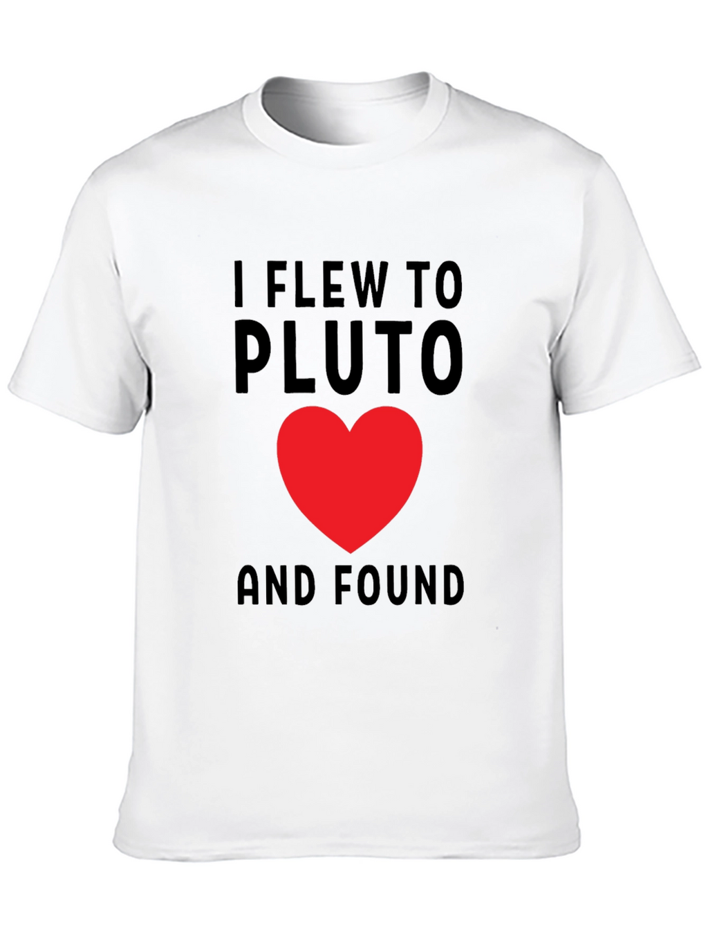 I Flew To Pluto Heart Graphic T-Shirt