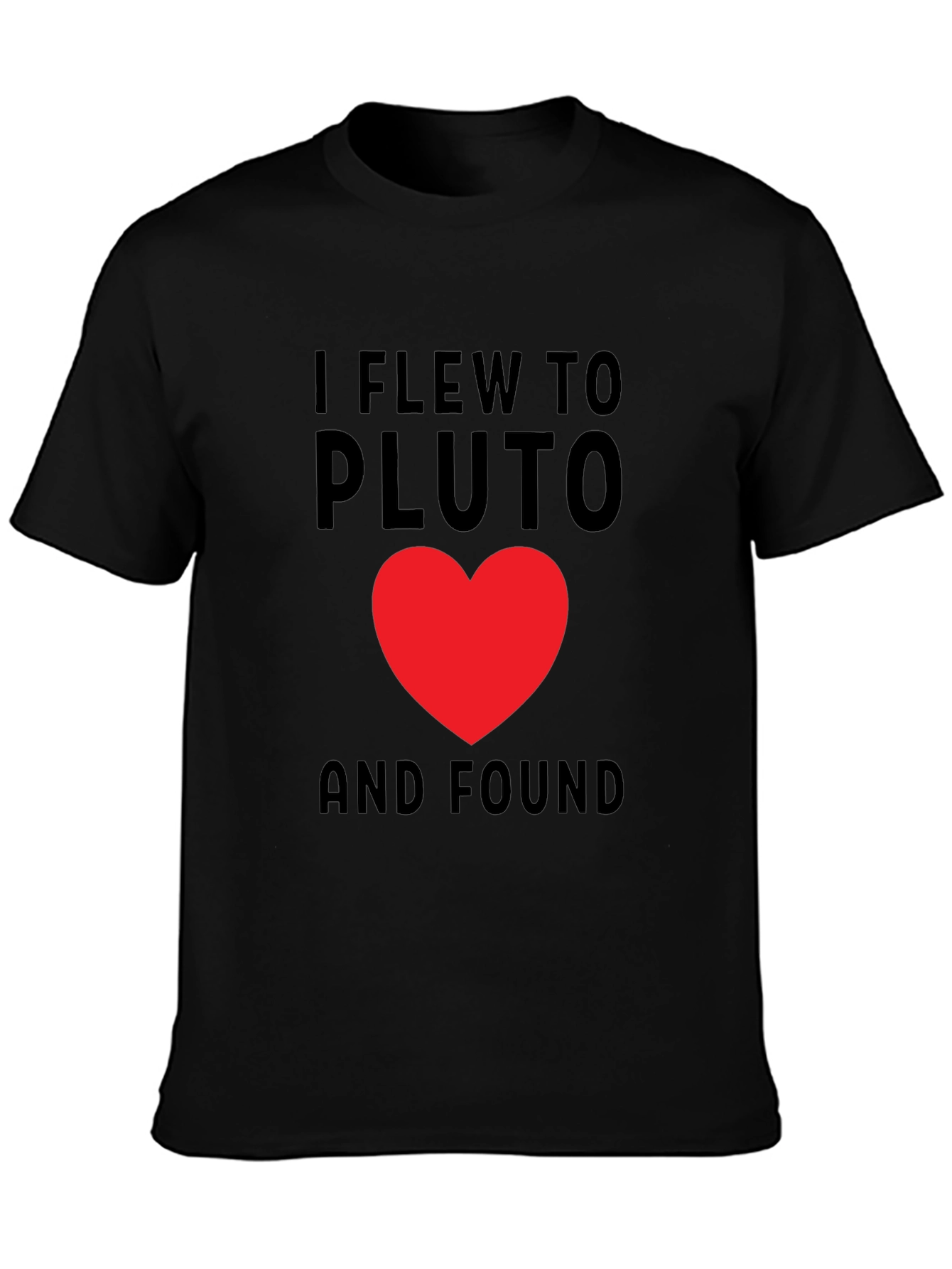 I Flew To Pluto Heart Graphic T-Shirt