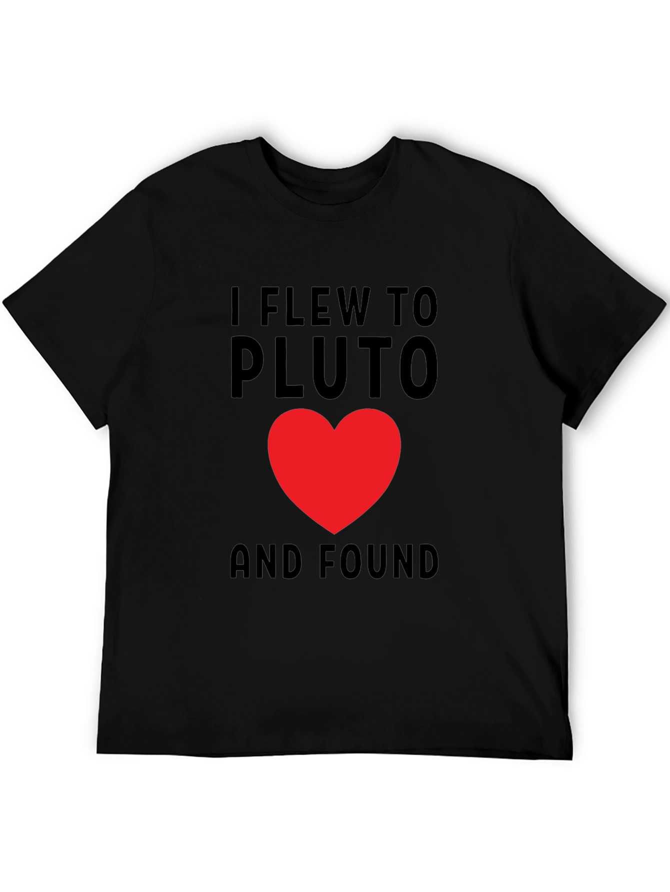 I Flew To Pluto Heart Graphic T-Shirt