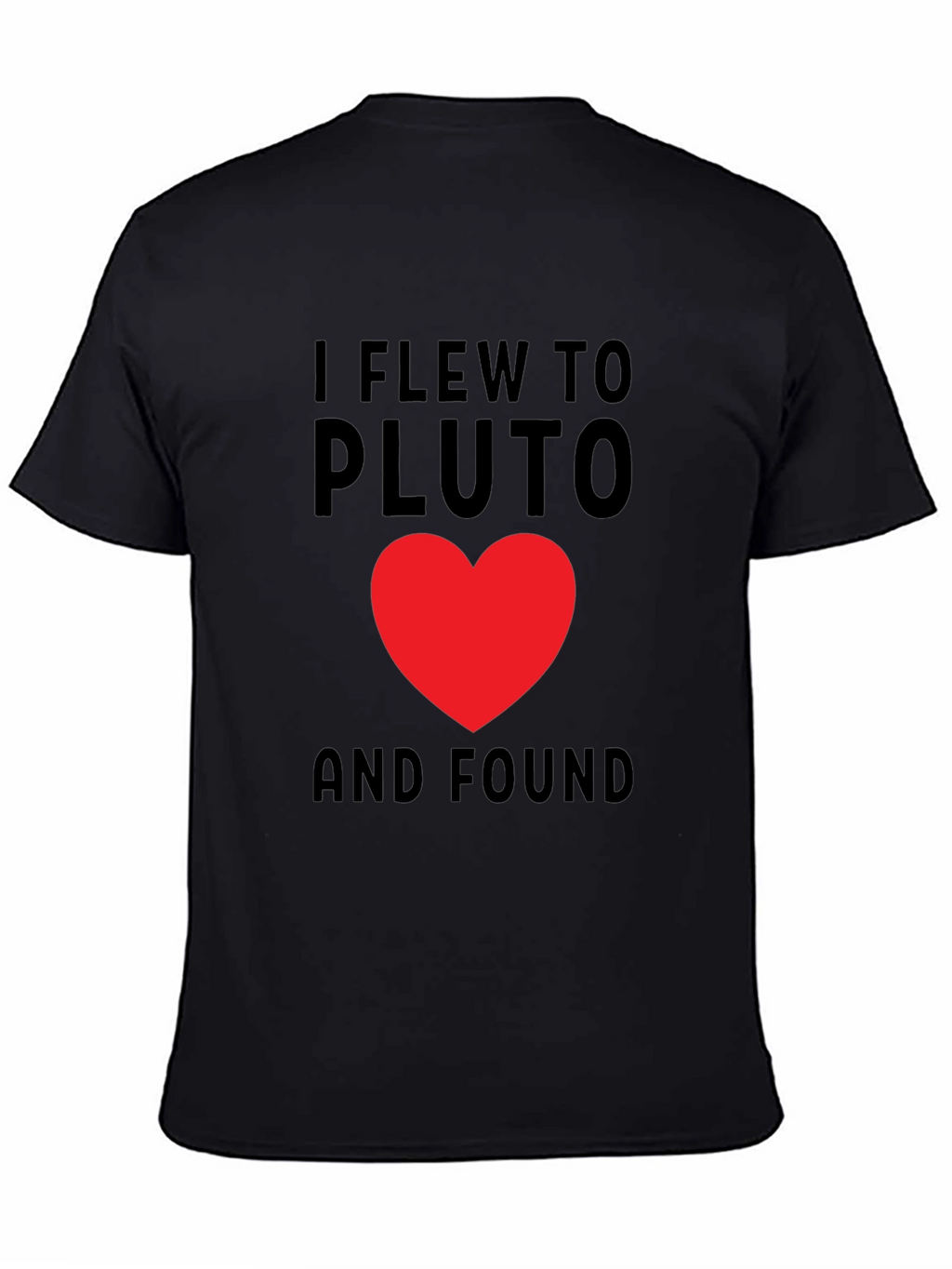 I Flew To Pluto Heart Graphic T-Shirt