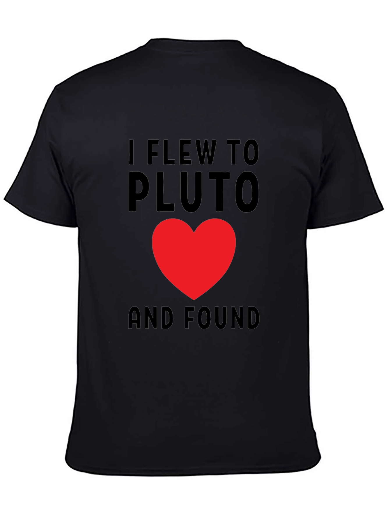 I Flew To Pluto Heart Graphic T-Shirt