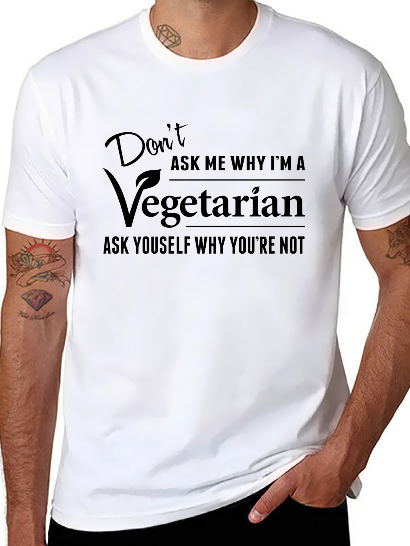 Vegetarian Graphic Tee - Dont Ask Me Why