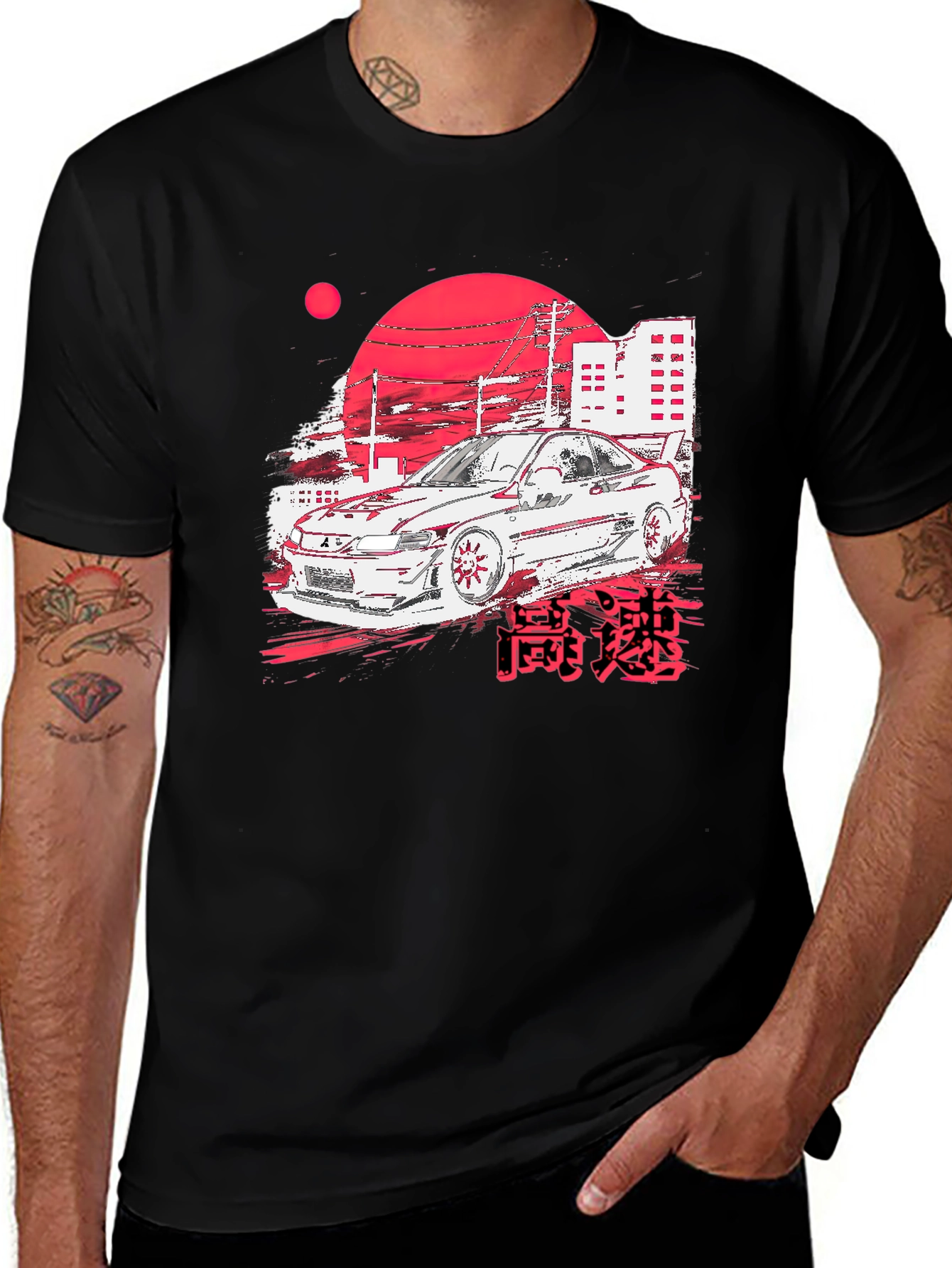 JDM Car Graphic Tee - Black