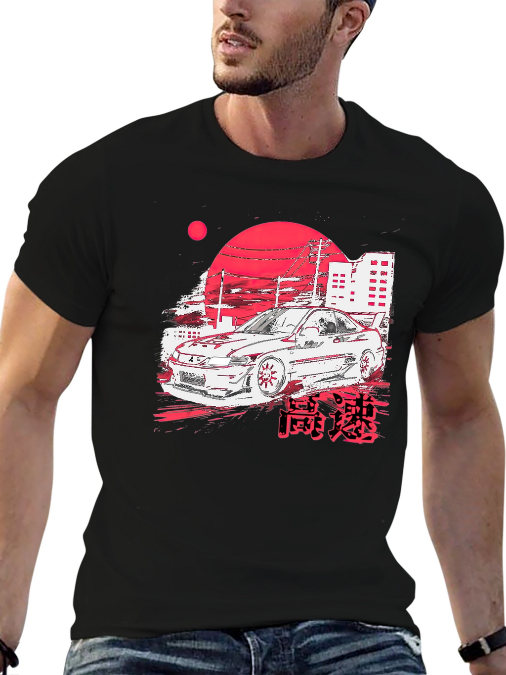JDM Car Graphic Tee - Black