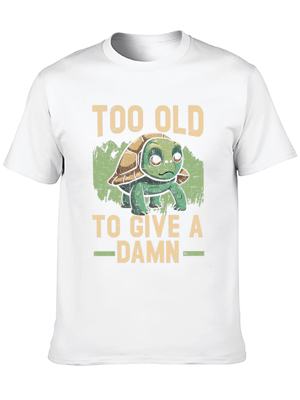 Too Old To Give a Damn Turtle Graphic Tee