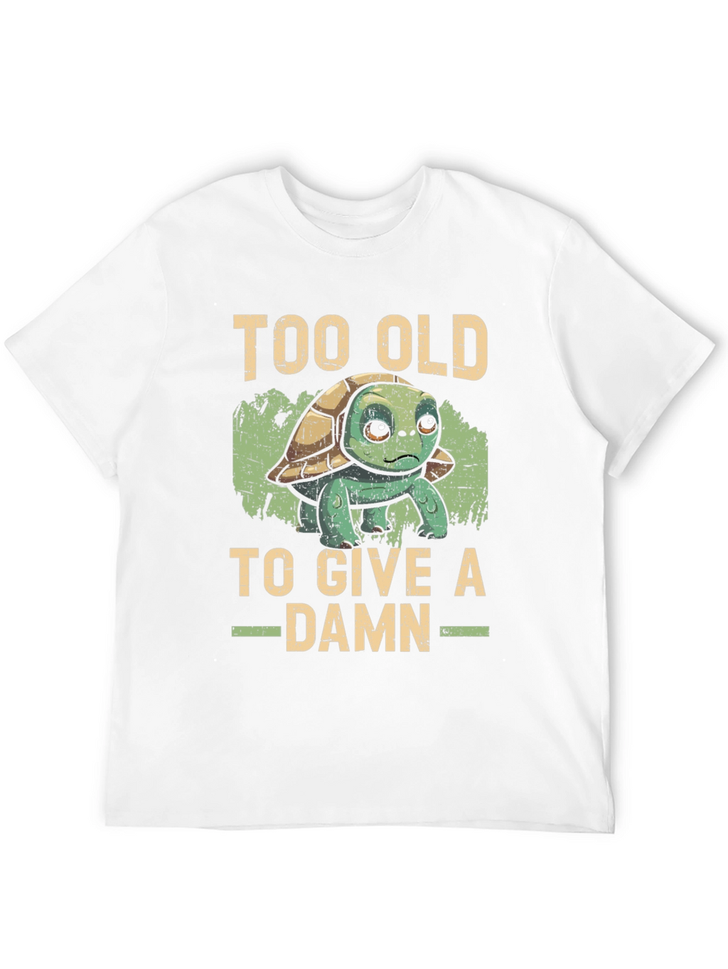 Too Old To Give a Damn Turtle Graphic Tee