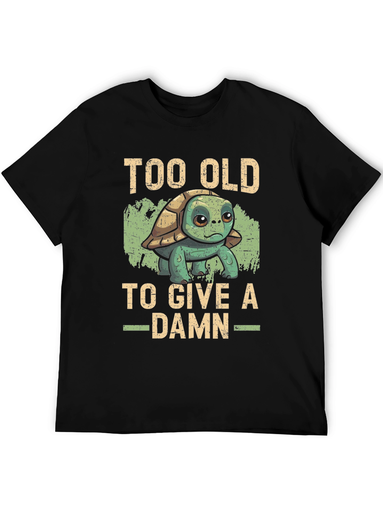 Too Old To Give a Damn Turtle Graphic Tee