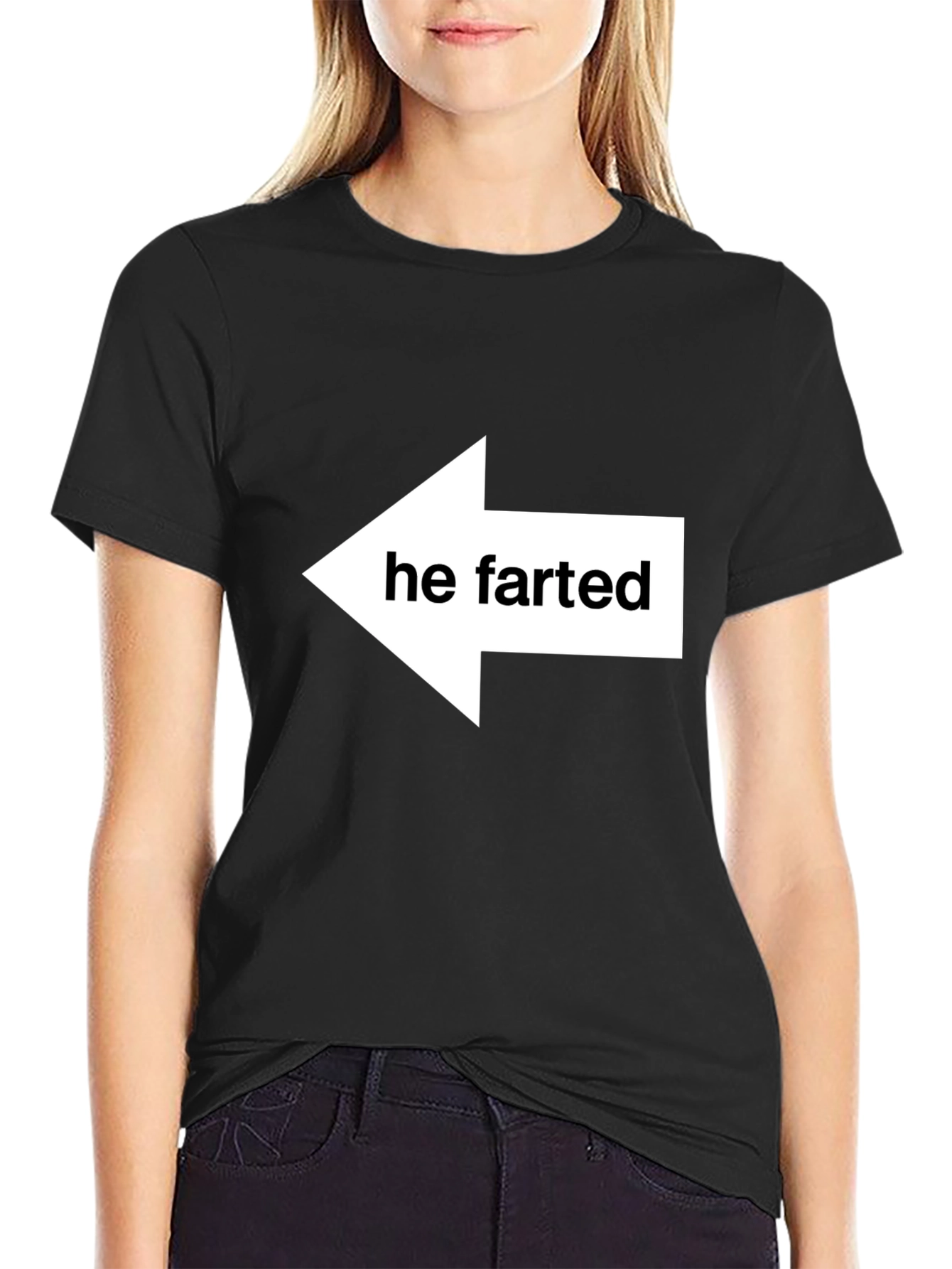 Humorous He Farted Graphic Tee - Funny Statement Shirt