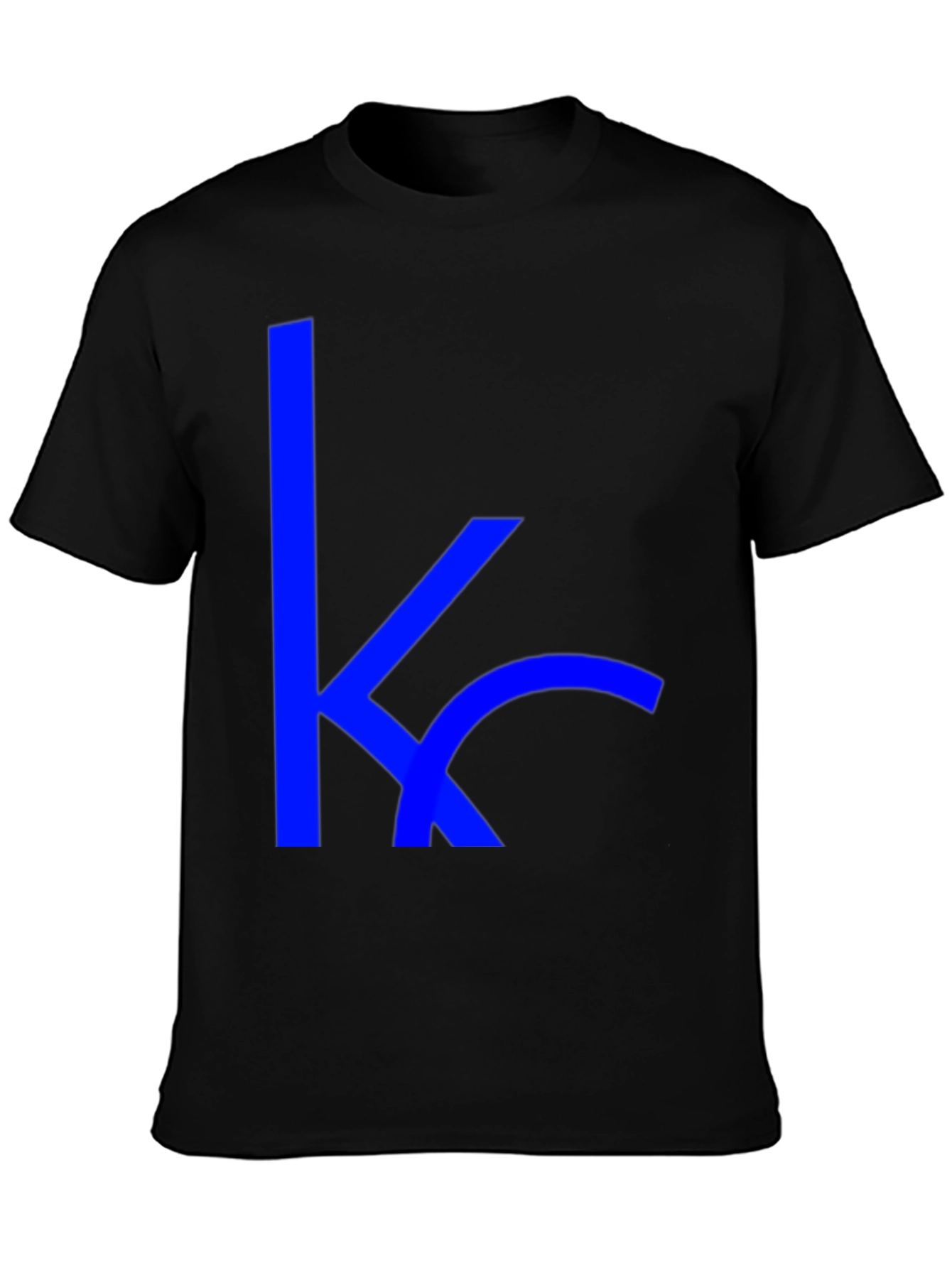 Blue KC Initial Black T-Shirt