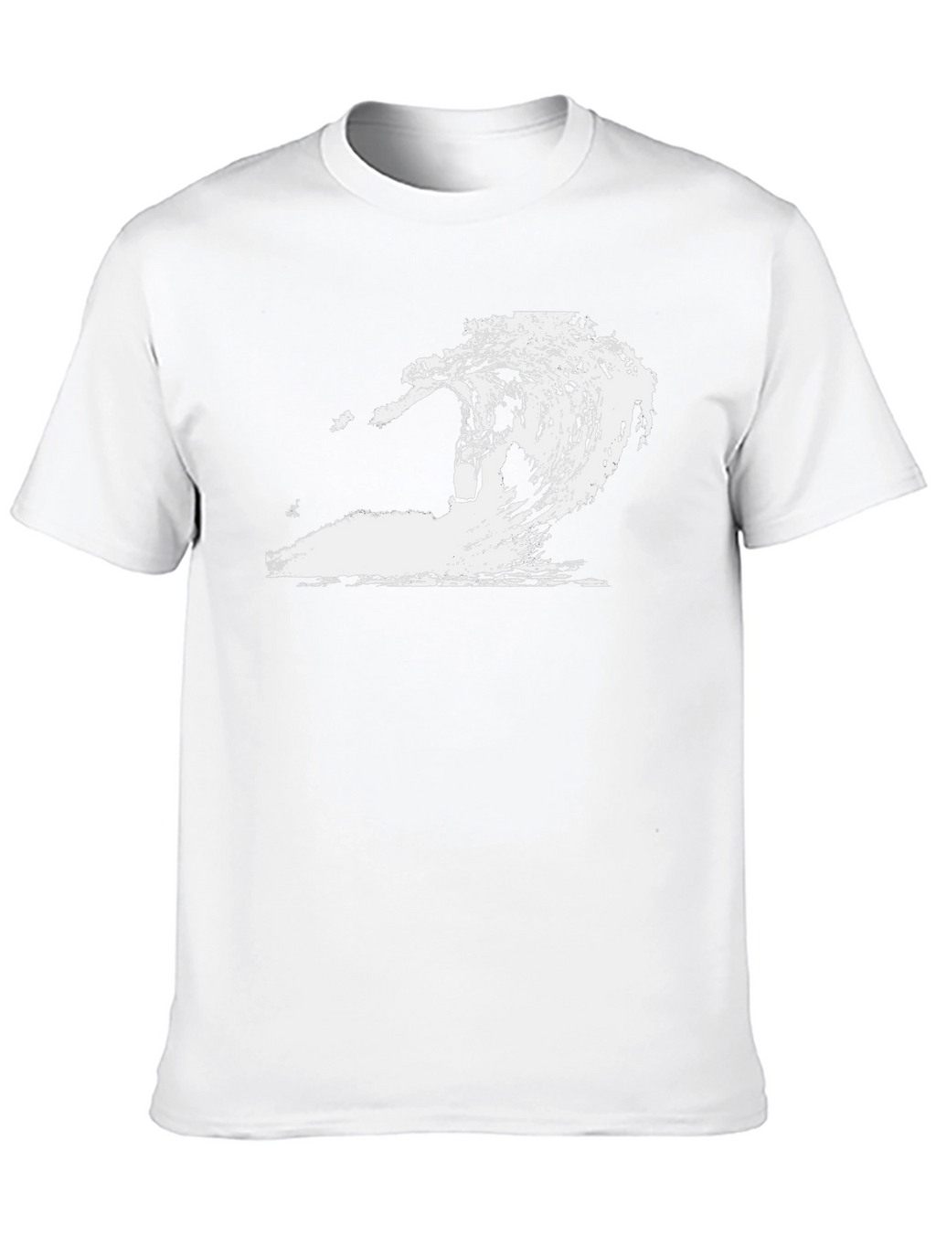 Mens Black Wave Graphic T-Shirt
