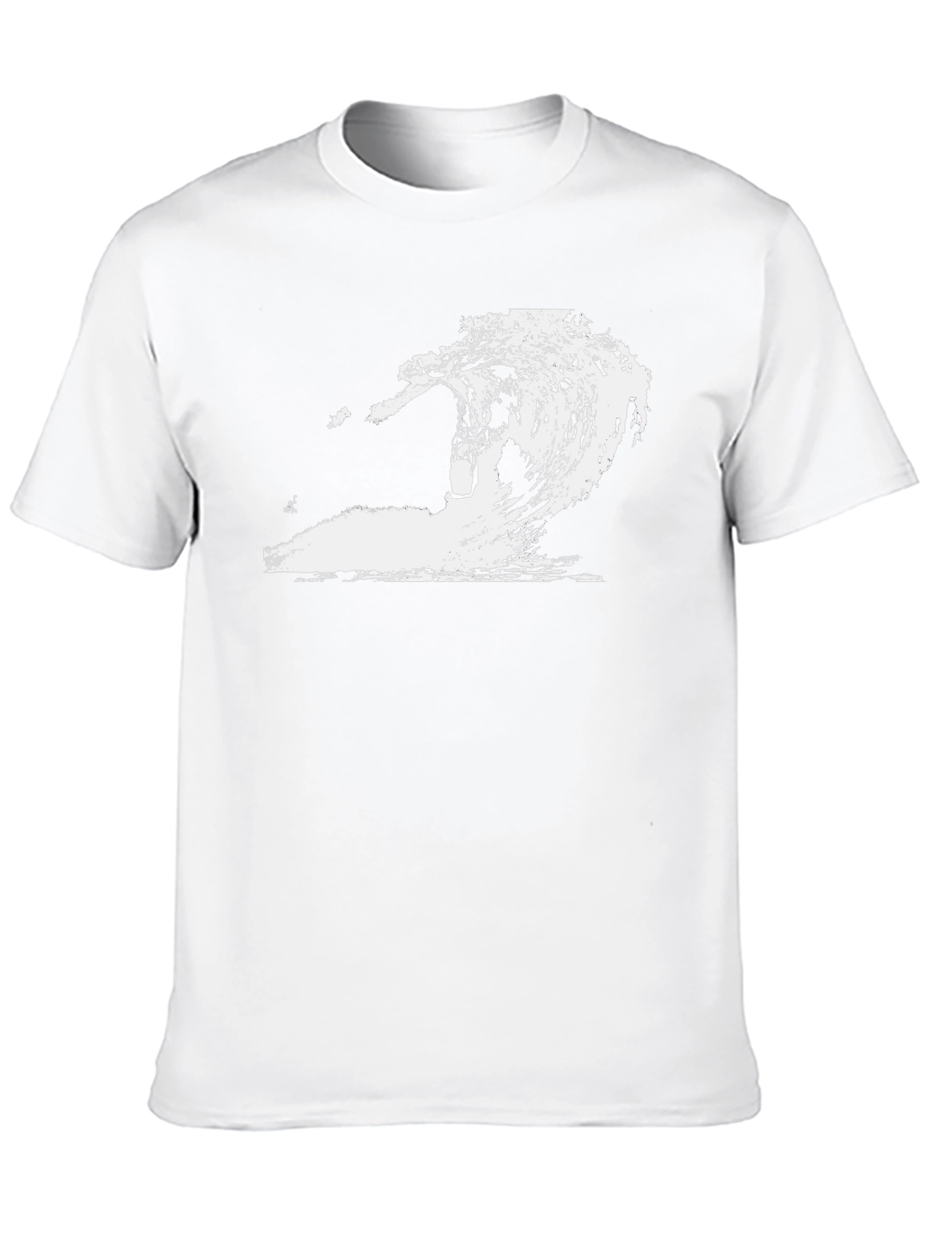 Mens Black Wave Graphic T-Shirt
