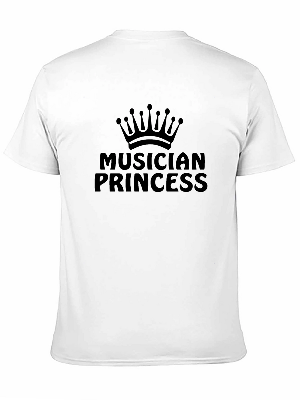Musician Princess Graphic T-Shirt - Black Crew Neck Tee