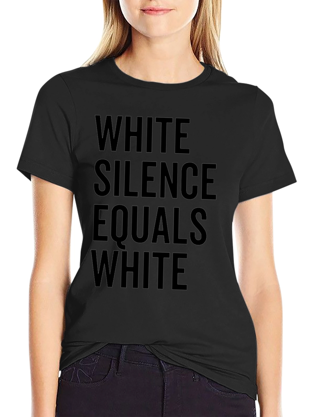 White Silence Equals White T-Shirt