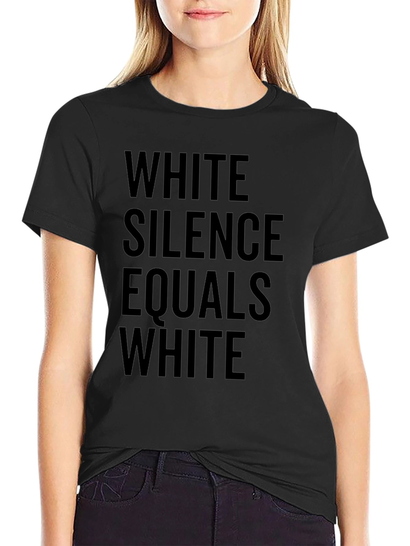 White Silence Equals White T-Shirt