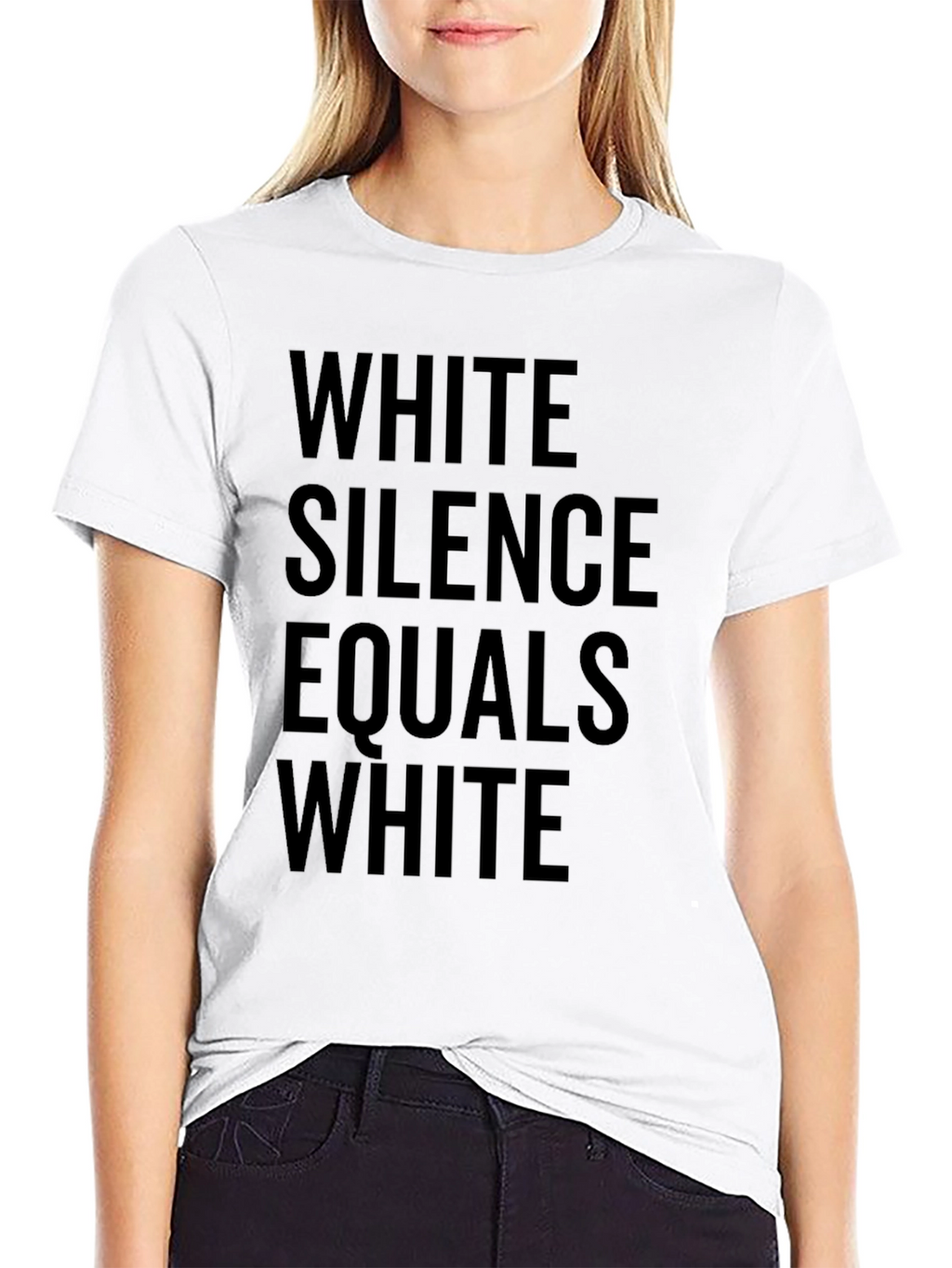 White Silence Equals White T-Shirt