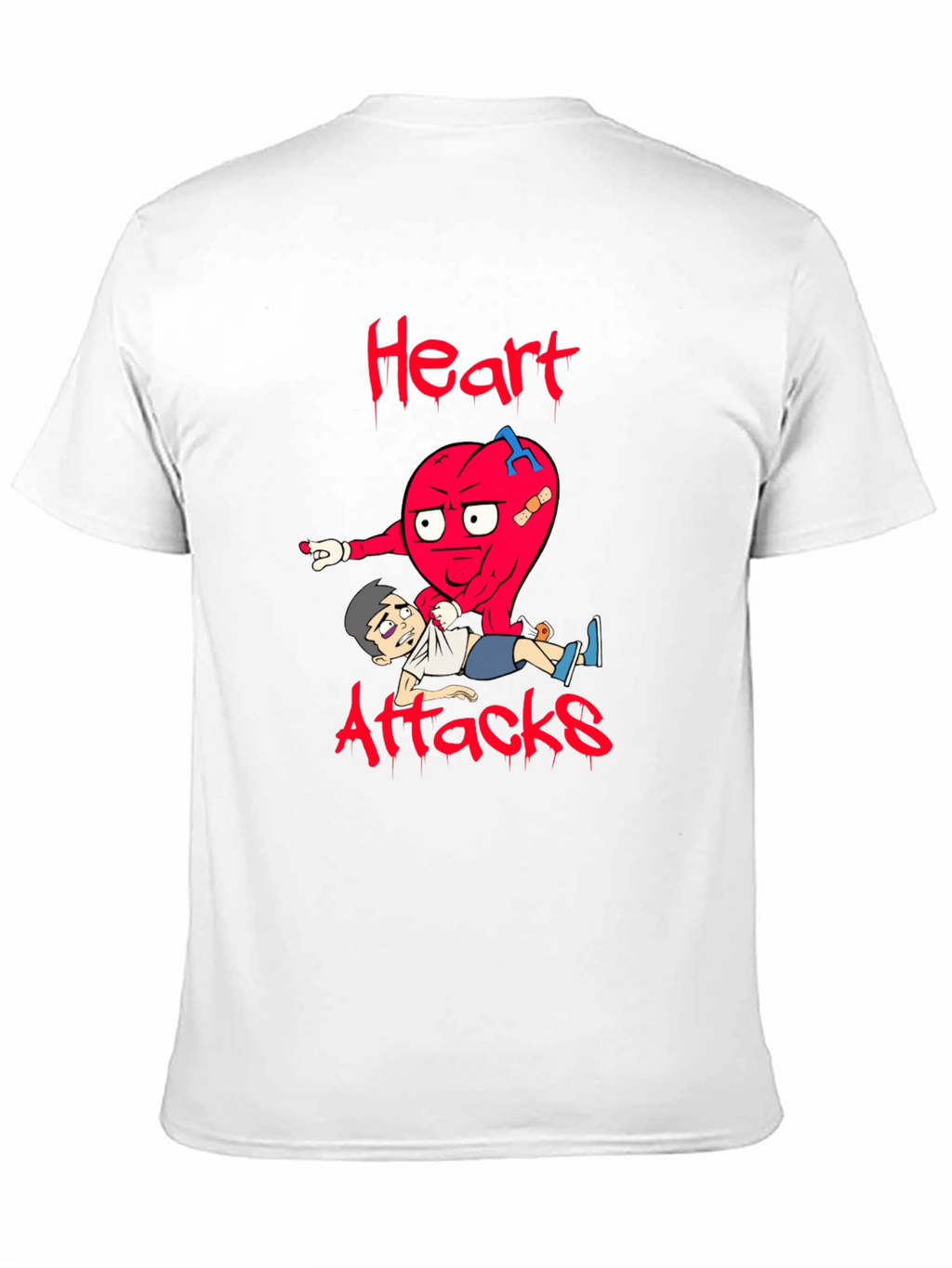 Heart Attacks Graphic Tee Funny Cartoon