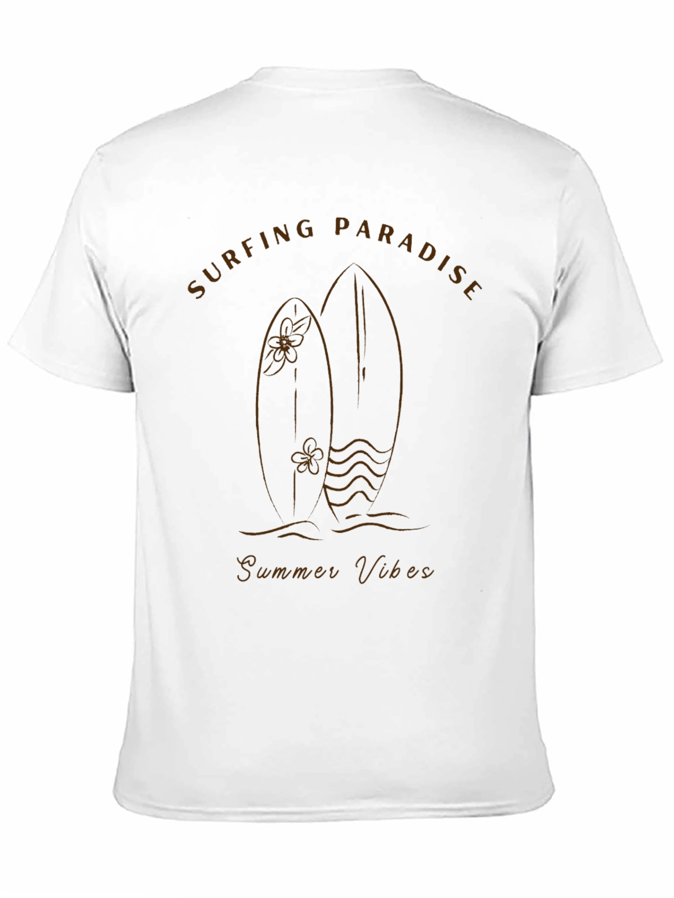 Surfing Paradise Black Graphic Tee