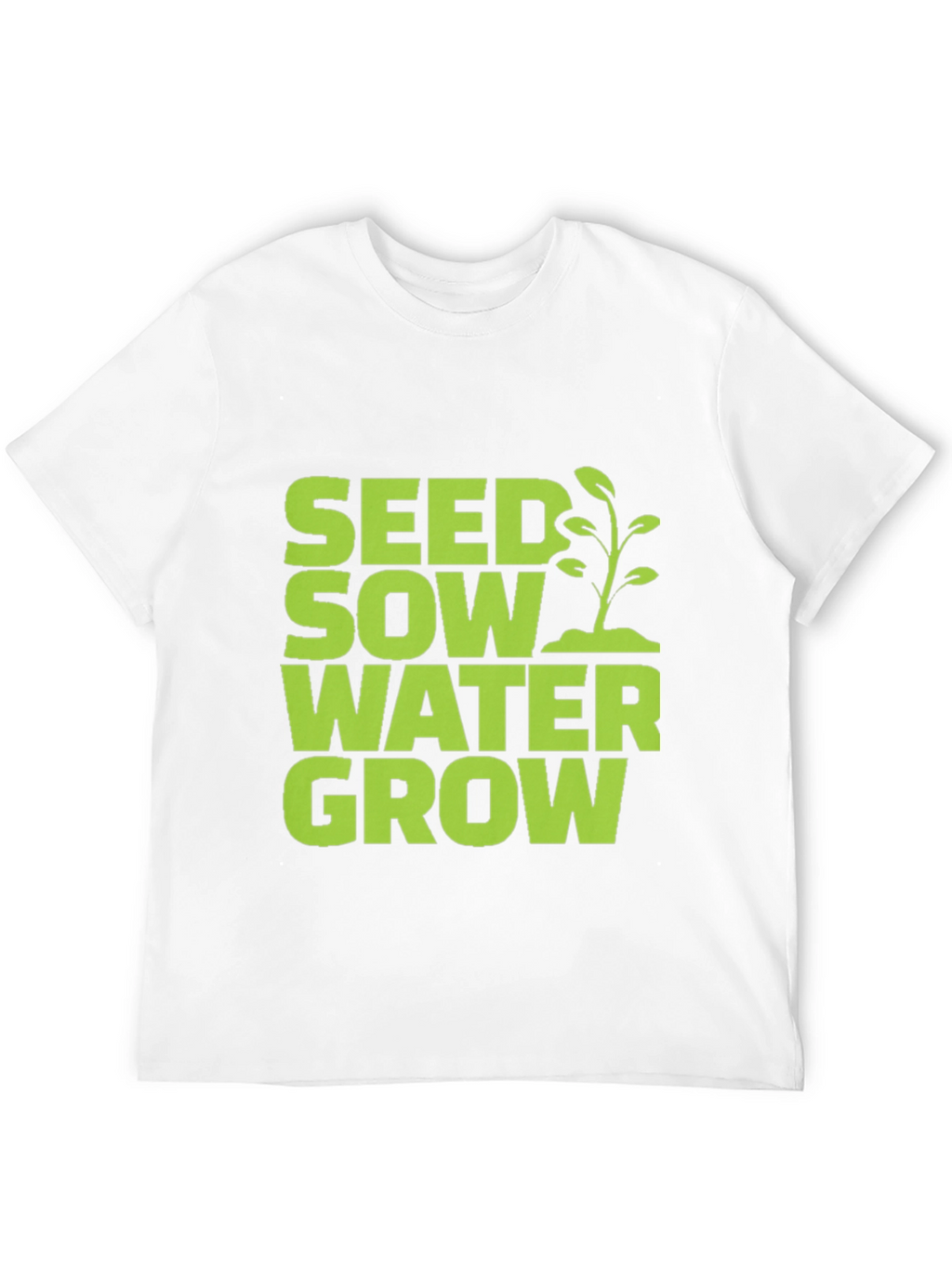 Seed Sow Water Grow Graphic Tee - Black