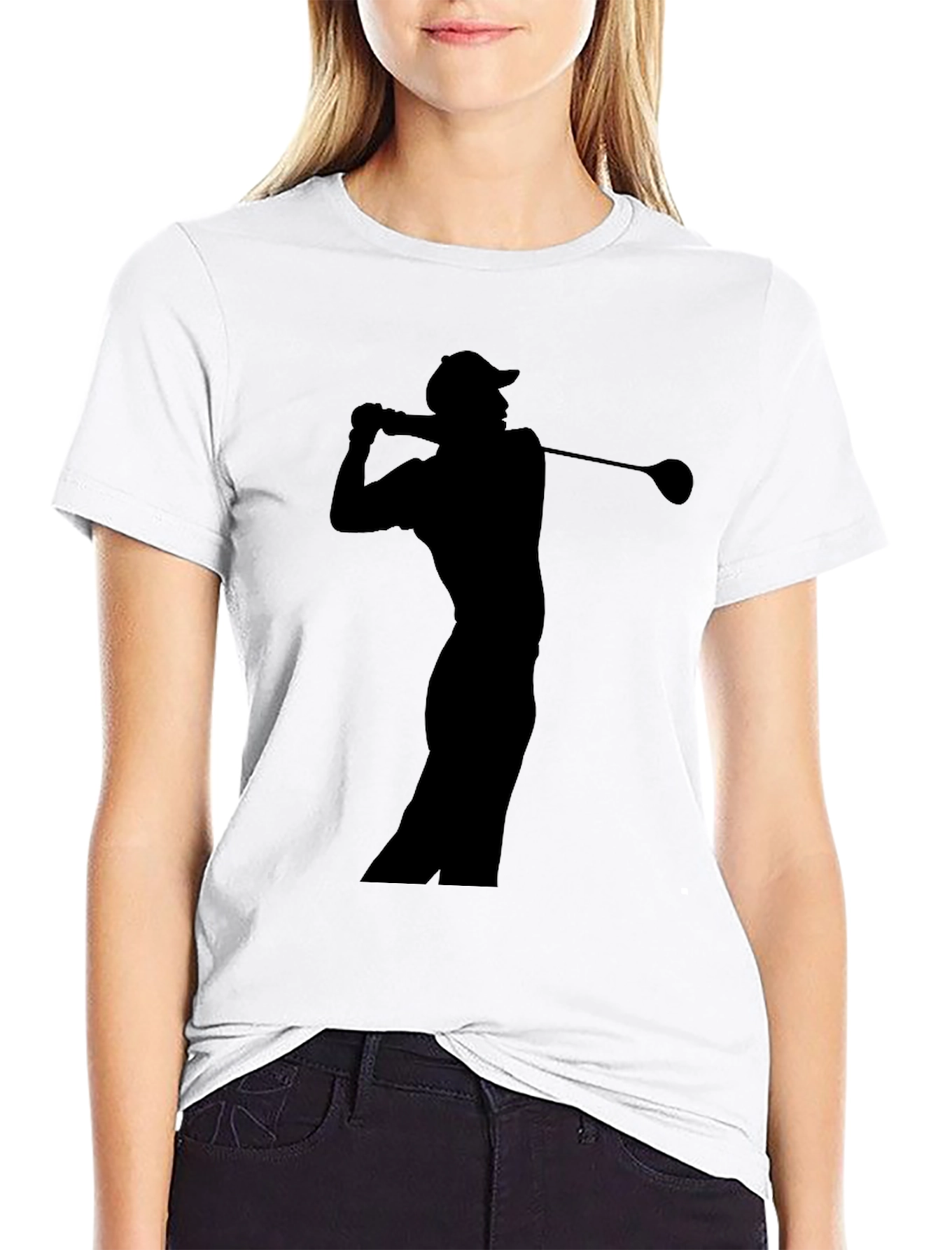 Golf Silhouette Black T-Shirt