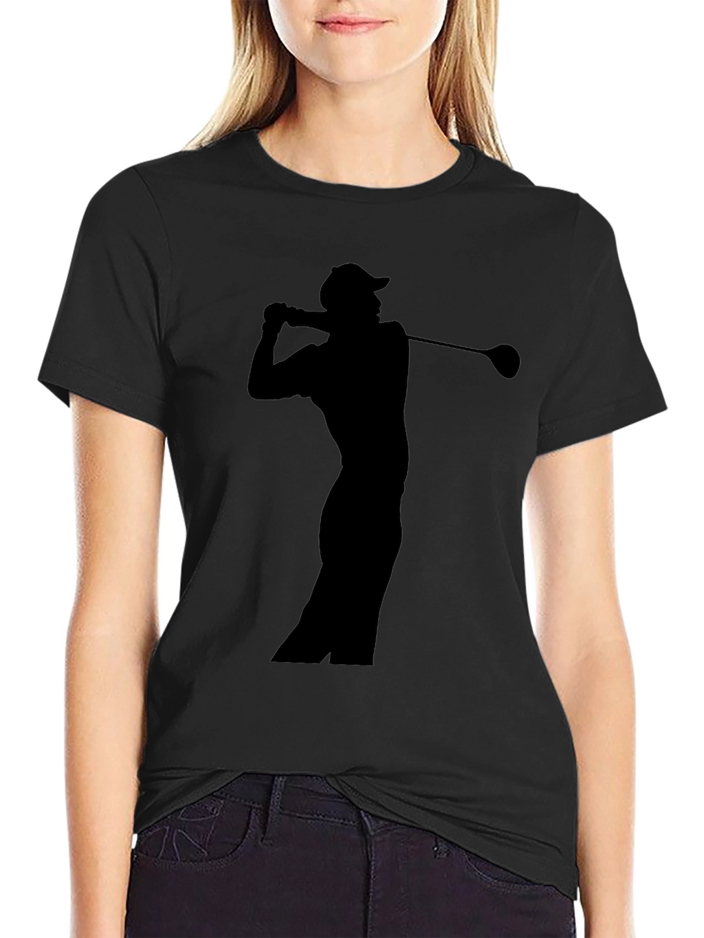 Golf Silhouette Black T-Shirt
