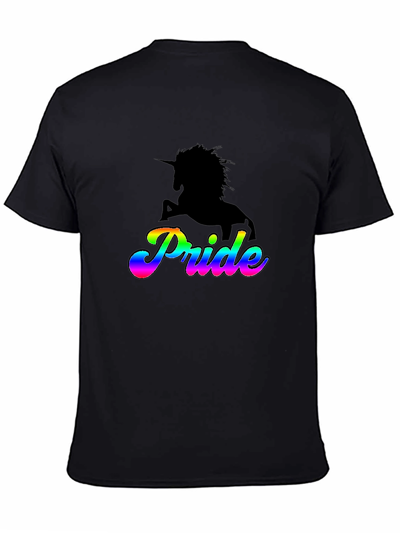 Pride Unicorn Graphic Tee - Black LGBTQ+ Shirt