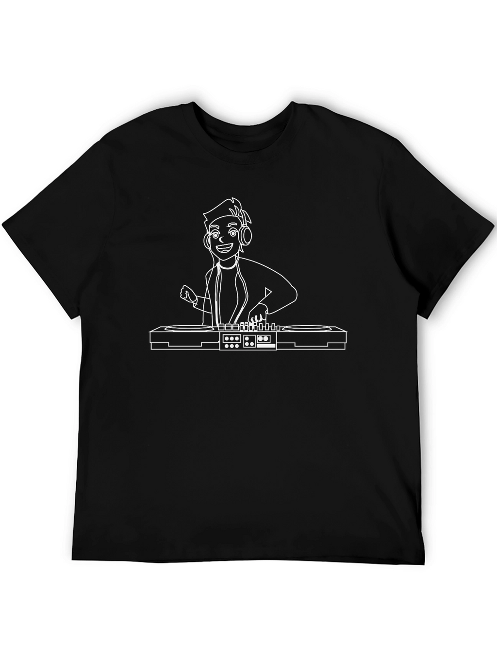 DJ Graphic Tee - Black Cotton Blend