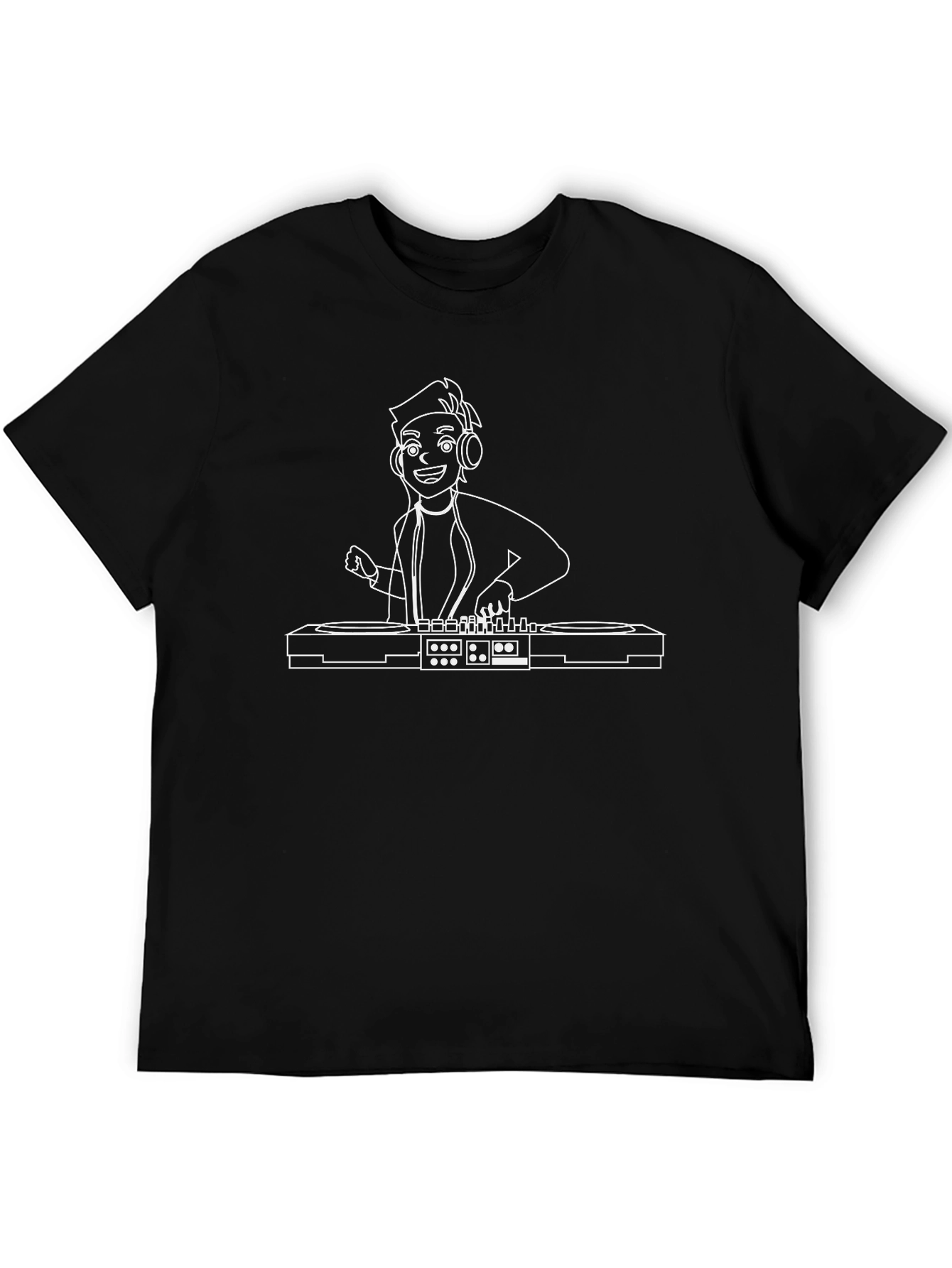 DJ Graphic Tee - Black Cotton Blend