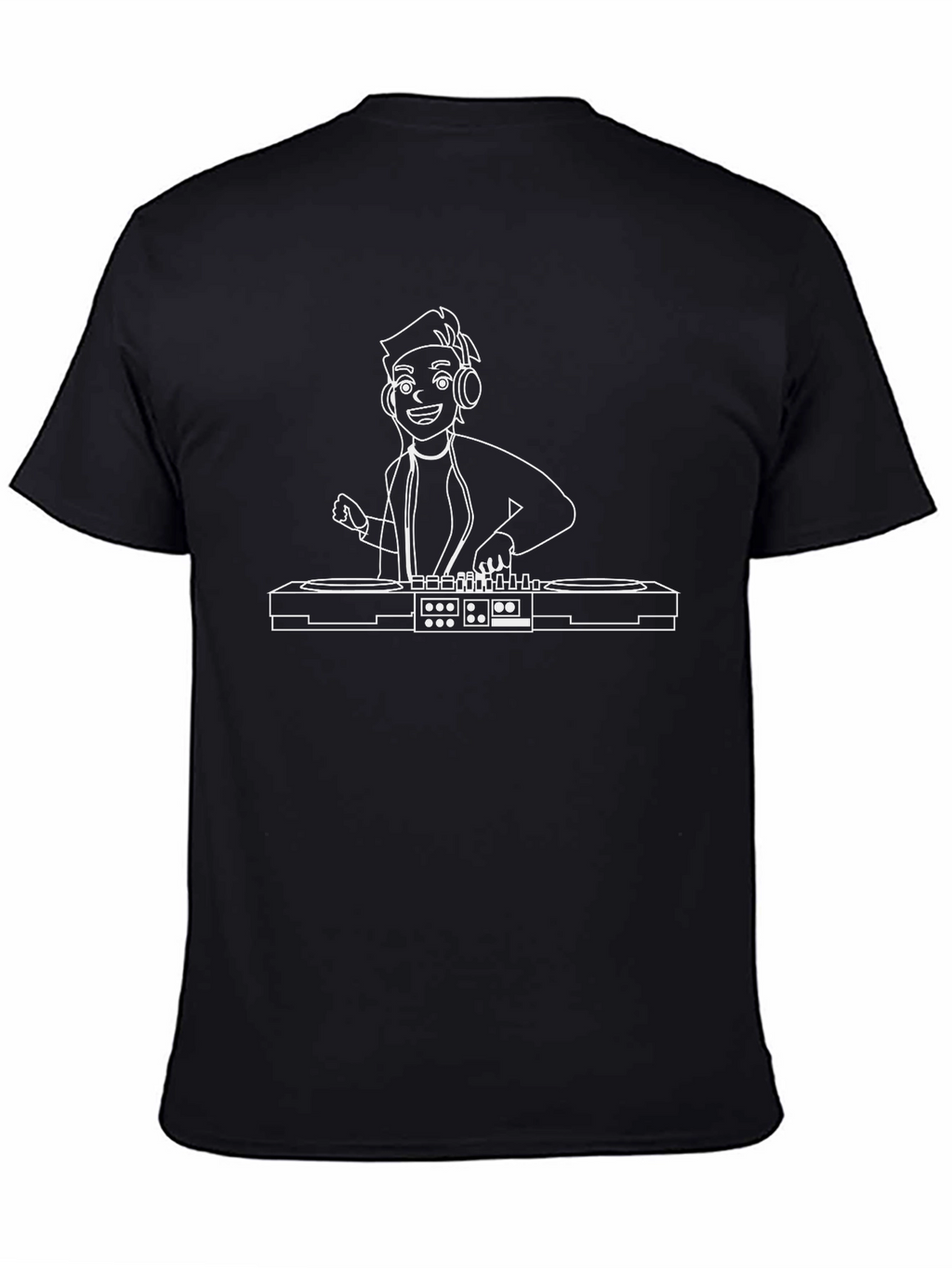 DJ Graphic Tee - Black Cotton Blend