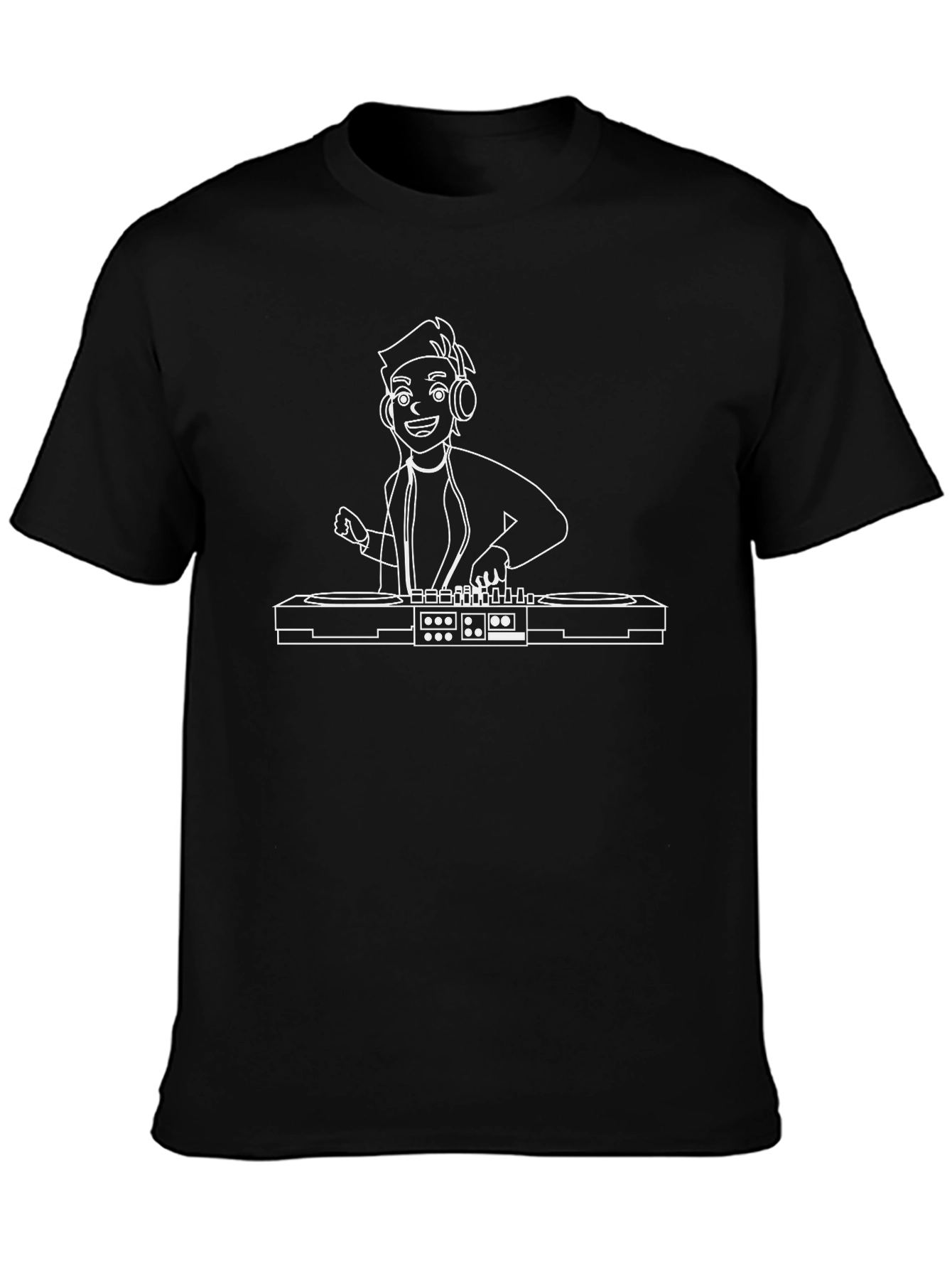 DJ Graphic Tee - Black Cotton Blend