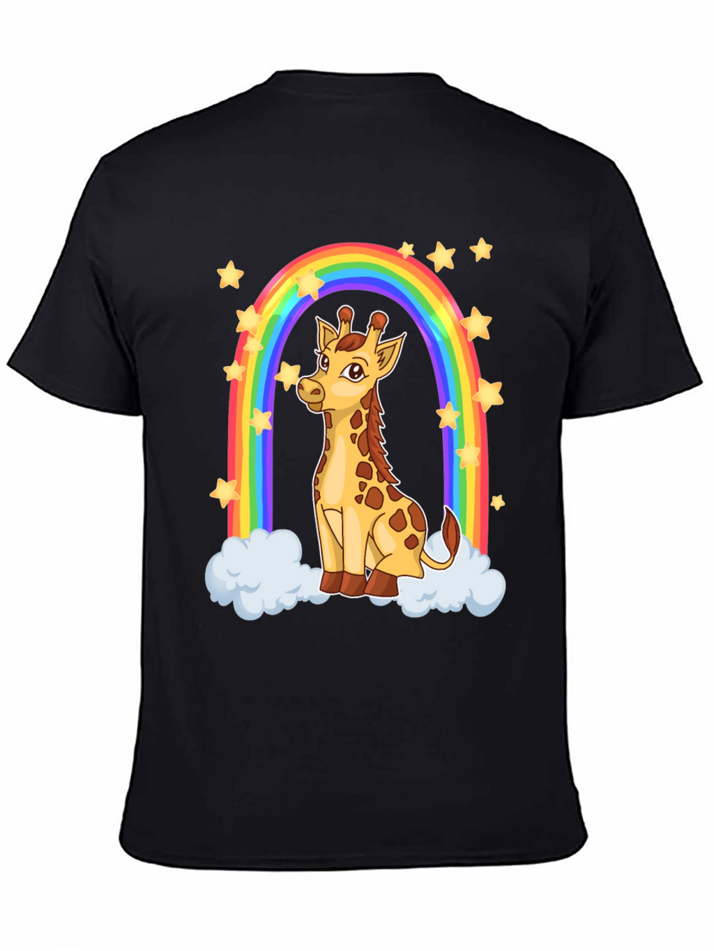 Giraffe Rainbow Graphic T-Shirt