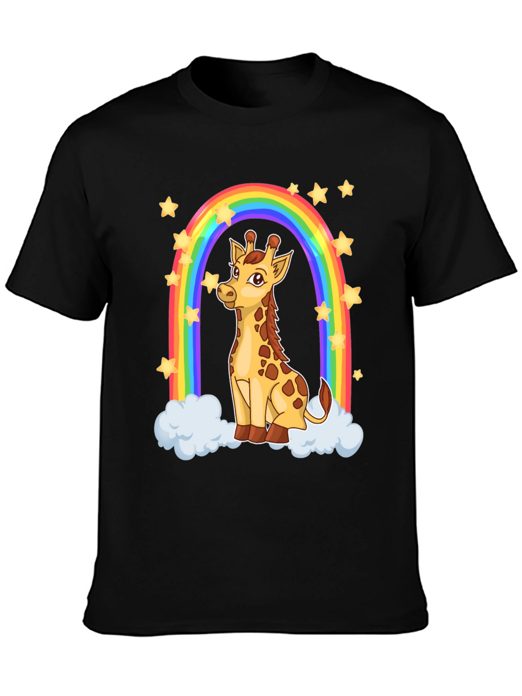 Giraffe Rainbow Graphic T-Shirt