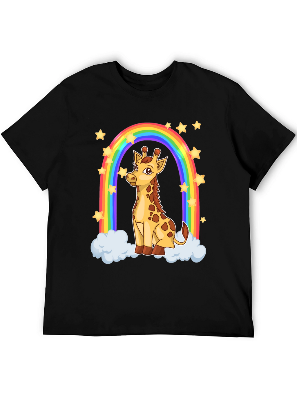 Giraffe Rainbow Graphic T-Shirt
