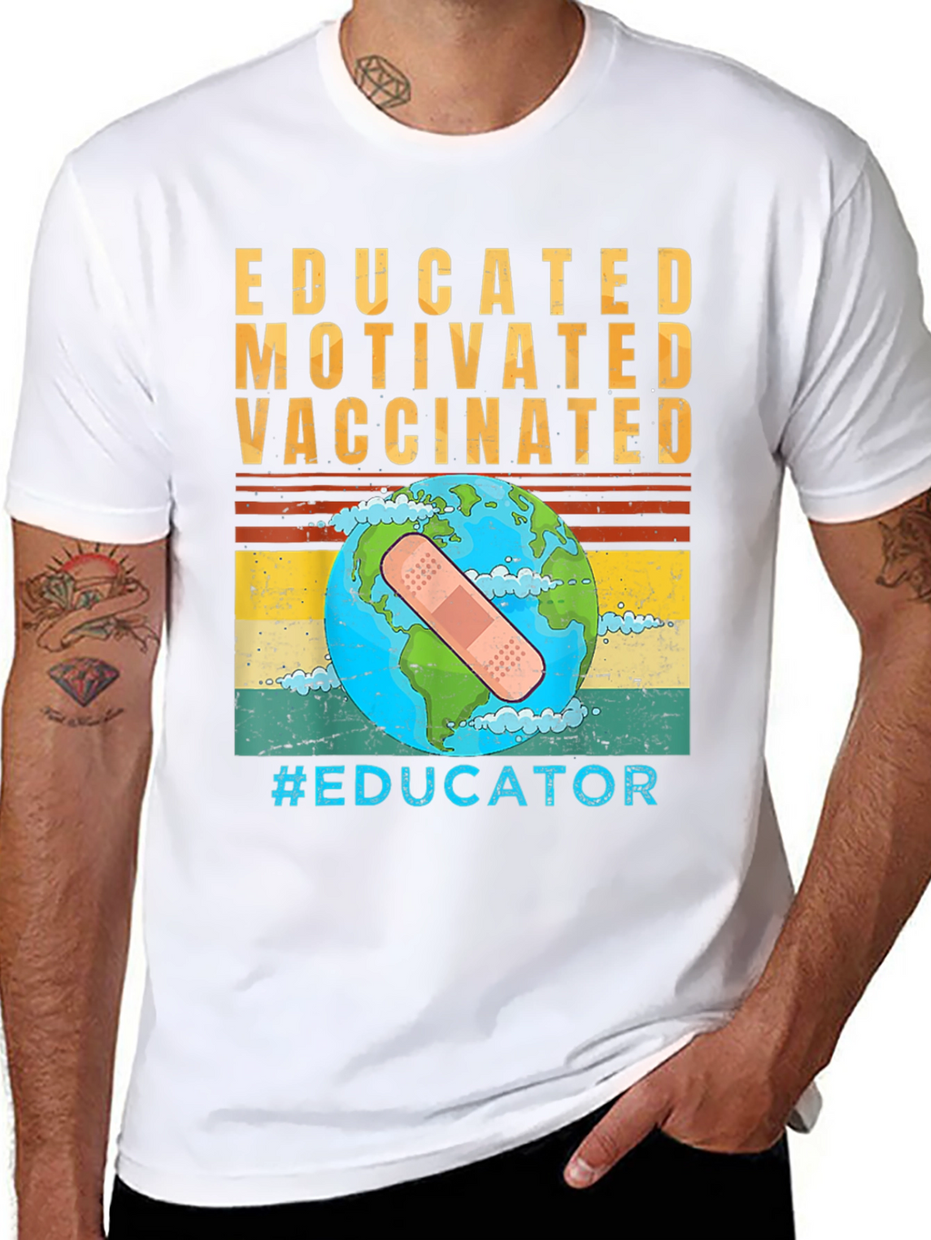 Educated Vaccinated Graphic T-Shirt
