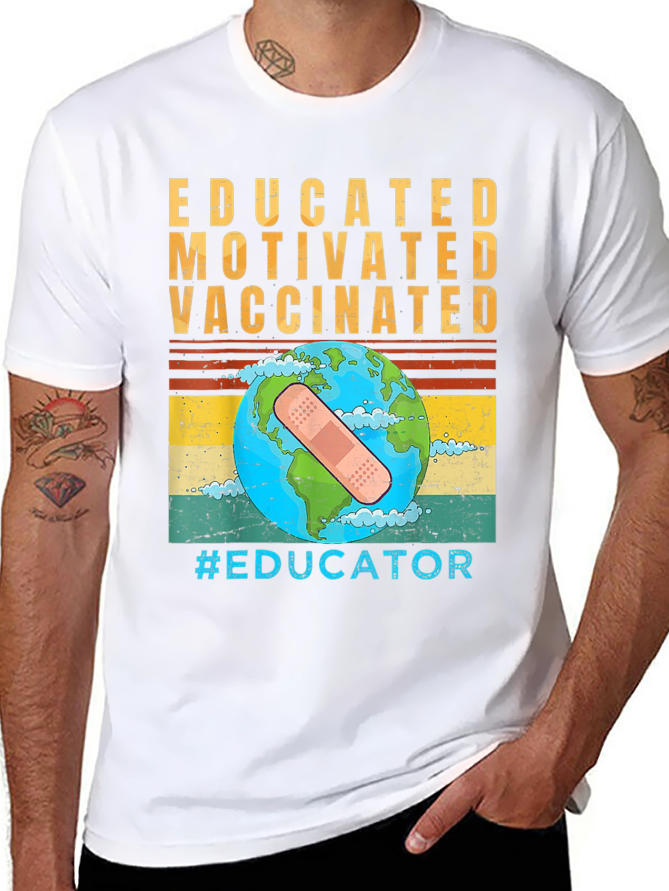 Educated Vaccinated Graphic T-Shirt